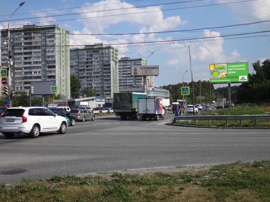 Объездная дорога, 43 м от ул. Амундсена в сторону ул. Московская, автосервис "Римекс", рынок "На Громова", (Digital), сторона А1 Екатеринбург. Объездная дорога, 43 м от ул. Амундсена в сторону ул. Московская, автосервис "Римекс", рынок "На Громова", (Digital), сторона А1