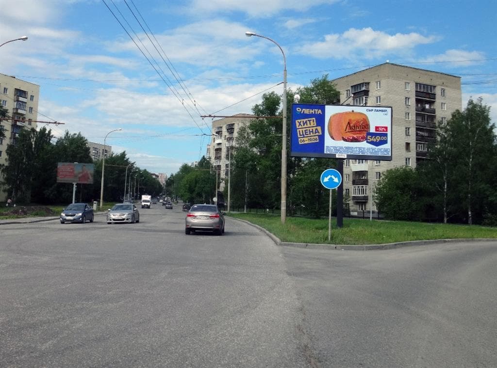 Советская ул., 6а (через дорогу) / Ул. Восточная, гиперм. "Магнит Экстра", ЖК "Бажовский", Digital, сторона А1 Екатеринбург. Советская ул., 6а (через дорогу) / Ул. Восточная, гиперм. "Магнит Экстра", ЖК "Бажовский", Digital, сторона А1