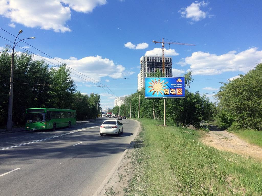 ул. Щербакова (100 м. от остановочного пункта Ст. Садоводство по направлению в сторону Центра), сторона А Екатеринбург. ул. Щербакова (100 м. от остановочного пункта Ст. Садоводство по направлению в сторону Центра), сторона А