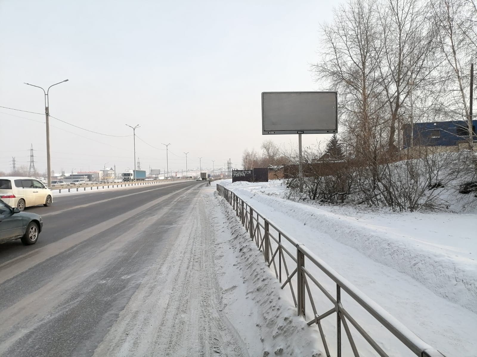 Объездная дорога Ново-Ленино, район въезда в СНТ "6-я Пятилетка", сторона А Иркутск. Объездная дорога Ново-Ленино, район въезда в СНТ "6-я Пятилетка", сторона А