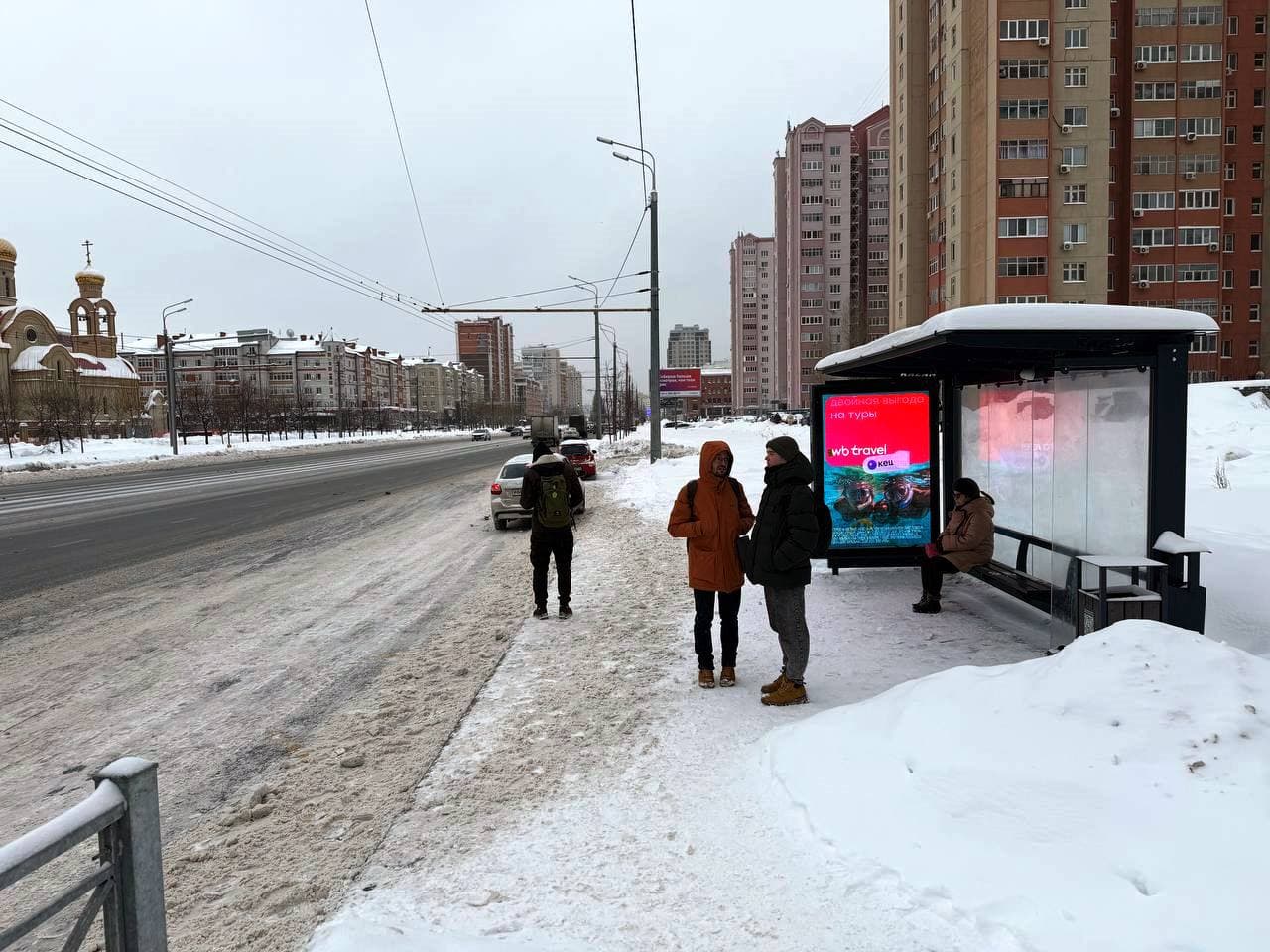 Чистопольская ул. / ост. "Мусина ул." (Мусина ул. 7), сторона А1 Казань. Чистопольская ул. / ост. "Мусина ул." (Мусина ул. 7), сторона А1