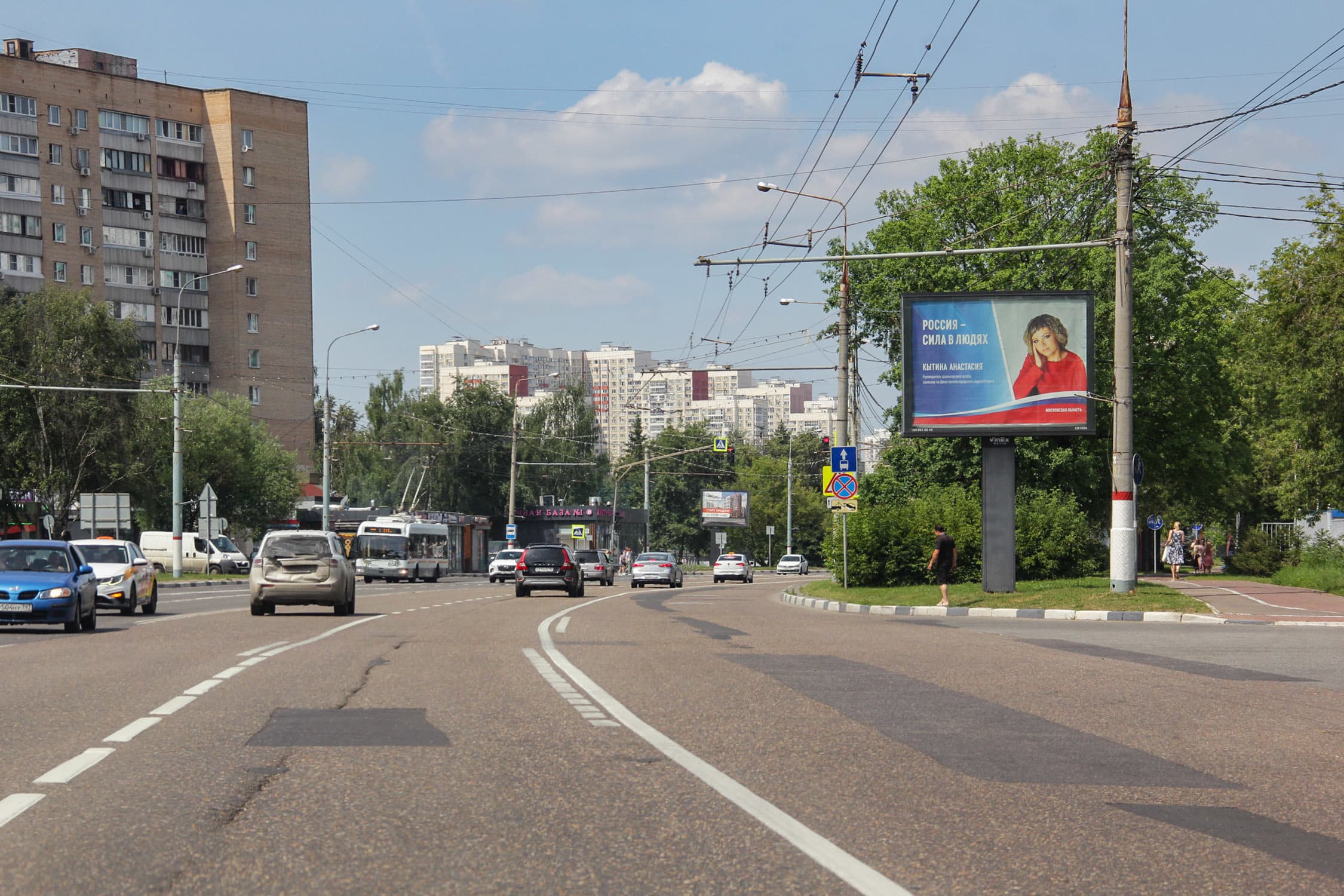 Юбилейный проспект, д. 49 (напротив), после поворота с ул. Лавочкина, №CB102A1, сторона А1 Химки. Юбилейный проспект, д. 49 (напротив), после поворота с ул. Лавочкина, №CB102A1, сторона А1