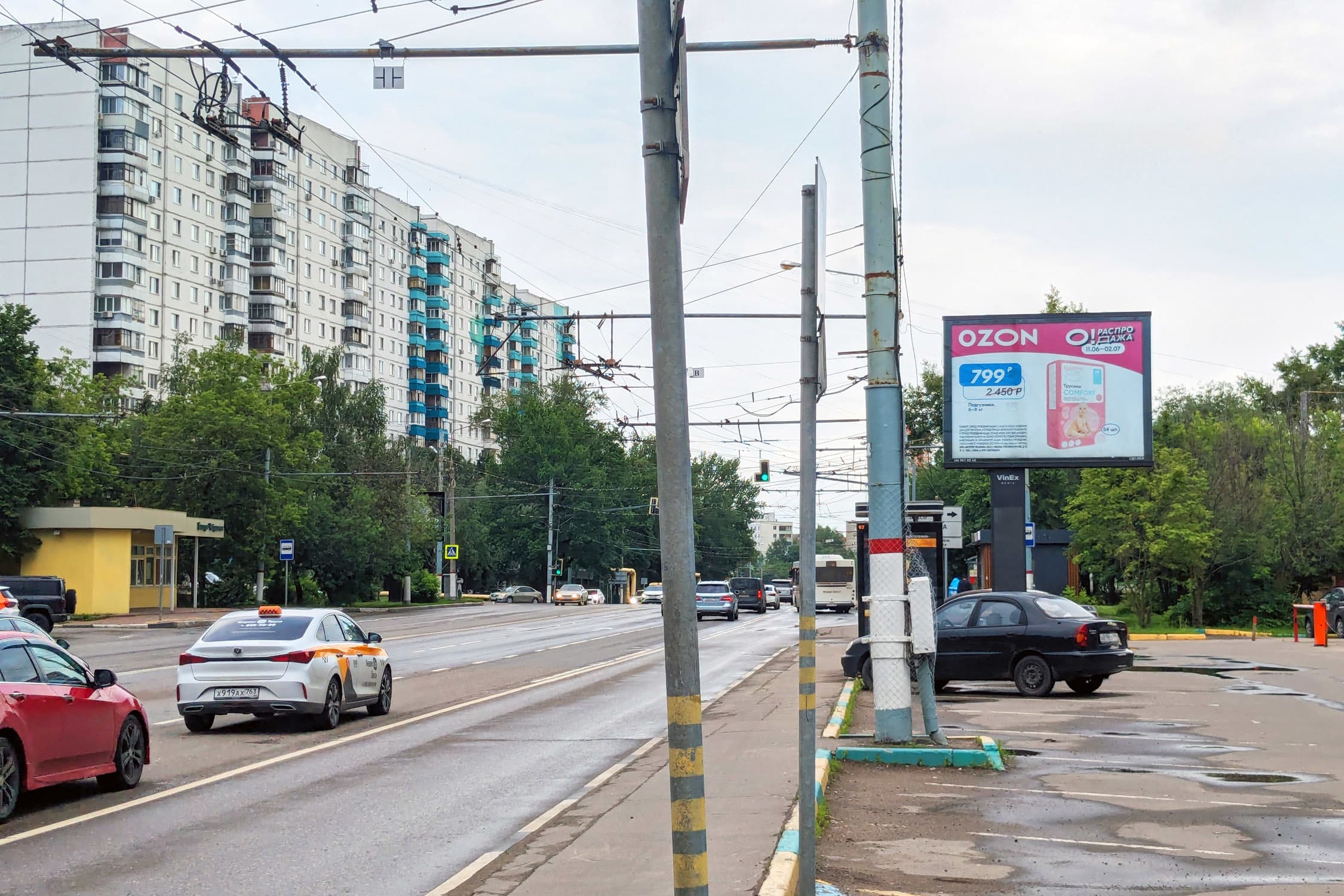 Юбилейный проспект, д. 67А, 340 м после поворота с Молодежного проезда, №CB106A1, сторона А1 Химки. Юбилейный проспект, д. 67А, 340 м после поворота с Молодежного проезда, №CB106A1, сторона А1