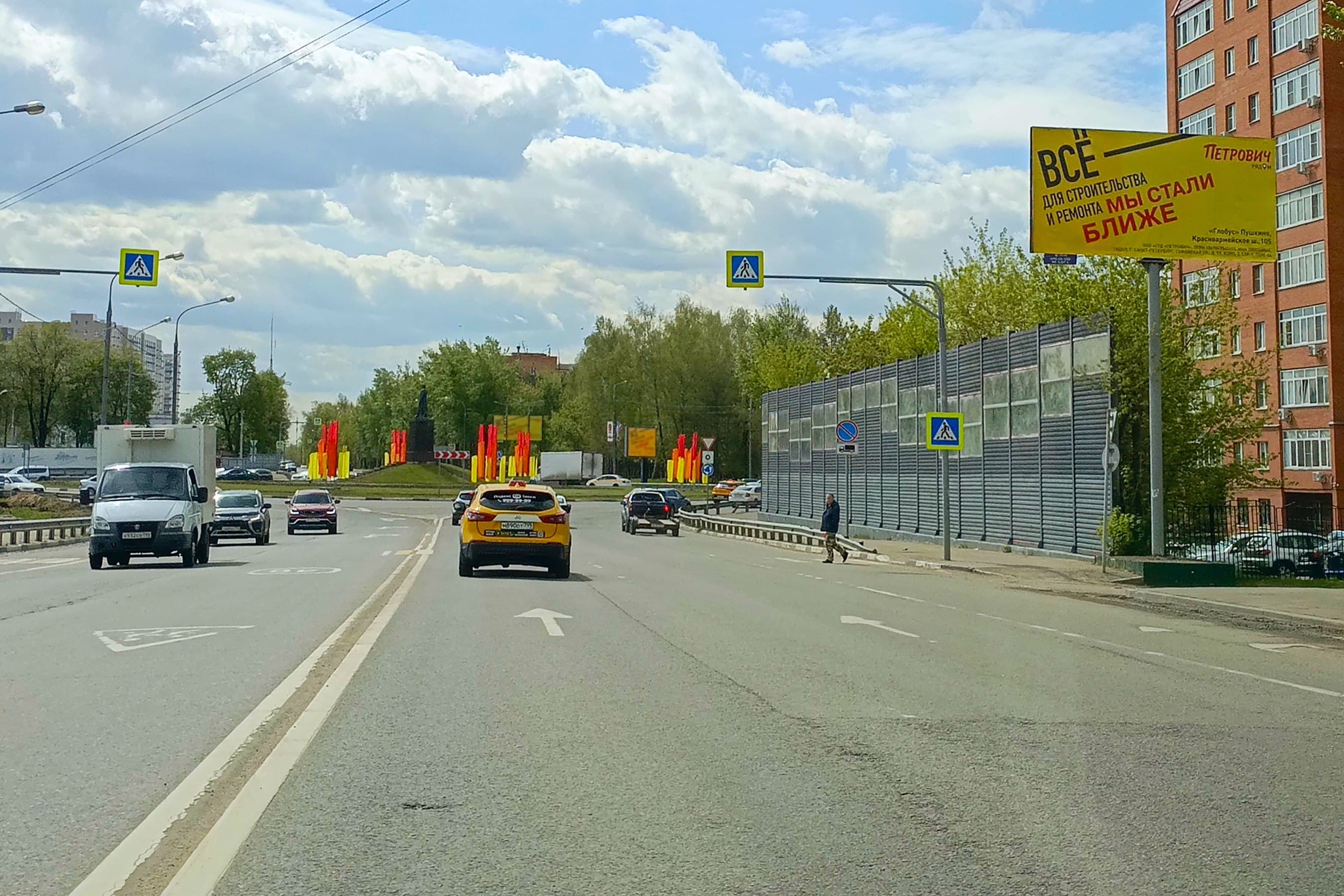мкр. Новая Деревня, Центральная ул. 119 напротив, сторона А Пушкино. мкр. Новая Деревня, Центральная ул. 119 напротив, сторона А