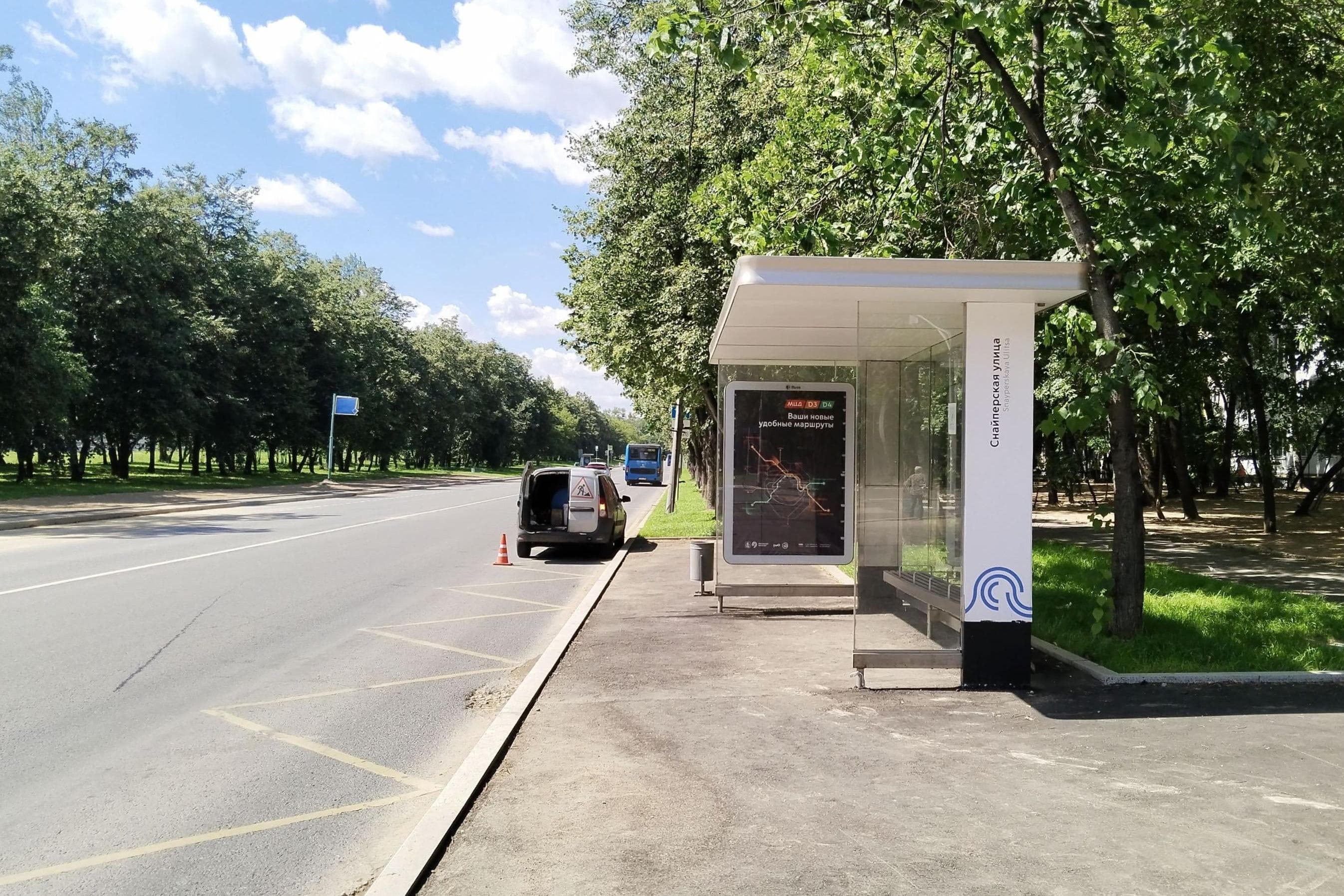 Красный Казанец ул. 50м после Х с Снайперской ул. - ост. "Снайперская ул." (в центр), сторона А Москва. Красный Казанец ул. 50м после Х с Снайперской ул. - ост. "Снайперская ул." (в центр), сторона А