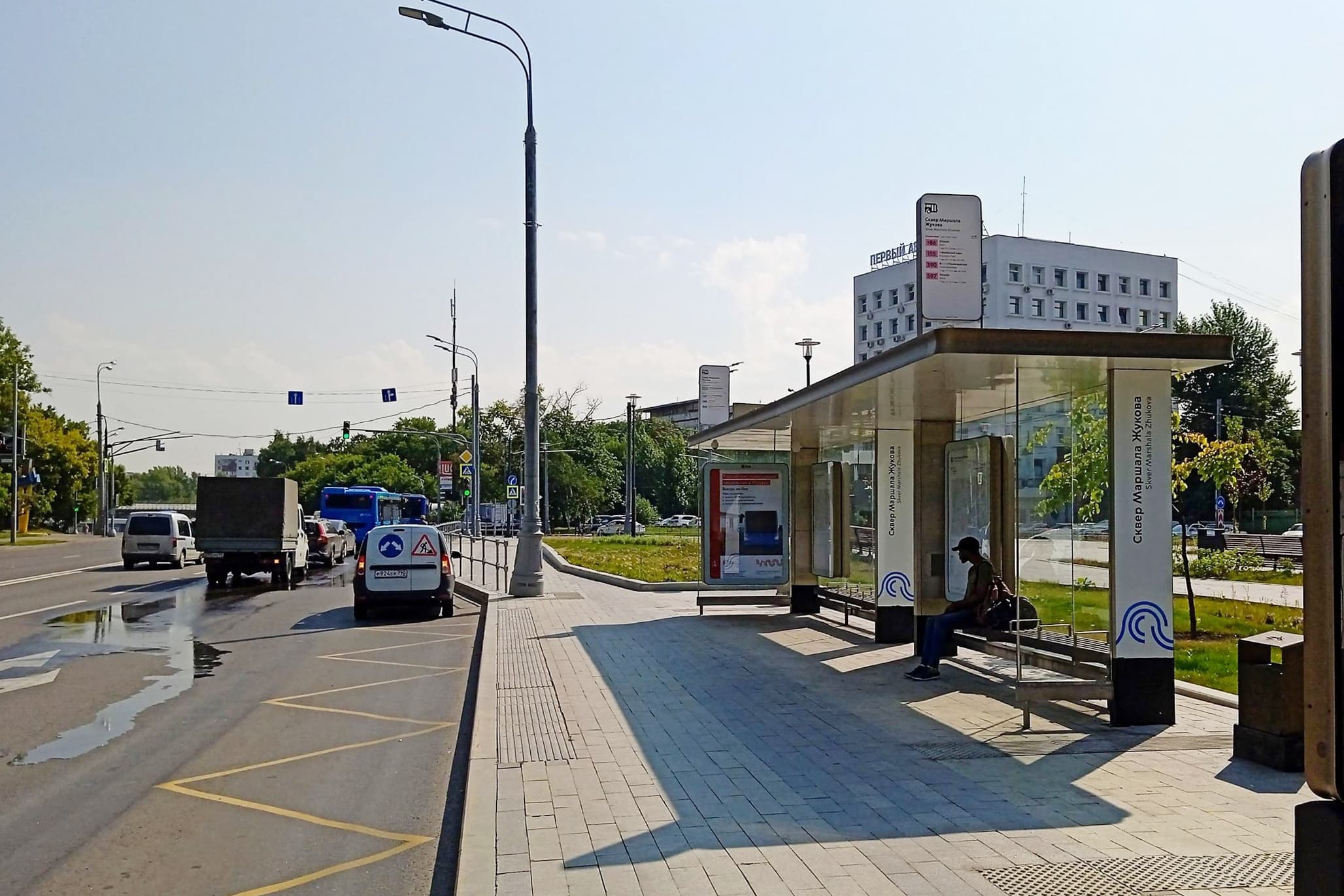 Маршала Жукова проспект 4с3 напротив - ост. "Сквер Маршала Жукова", (светофор), сторона А Москва. Маршала Жукова проспект 4с3 напротив - ост. "Сквер Маршала Жукова", (светофор), сторона А