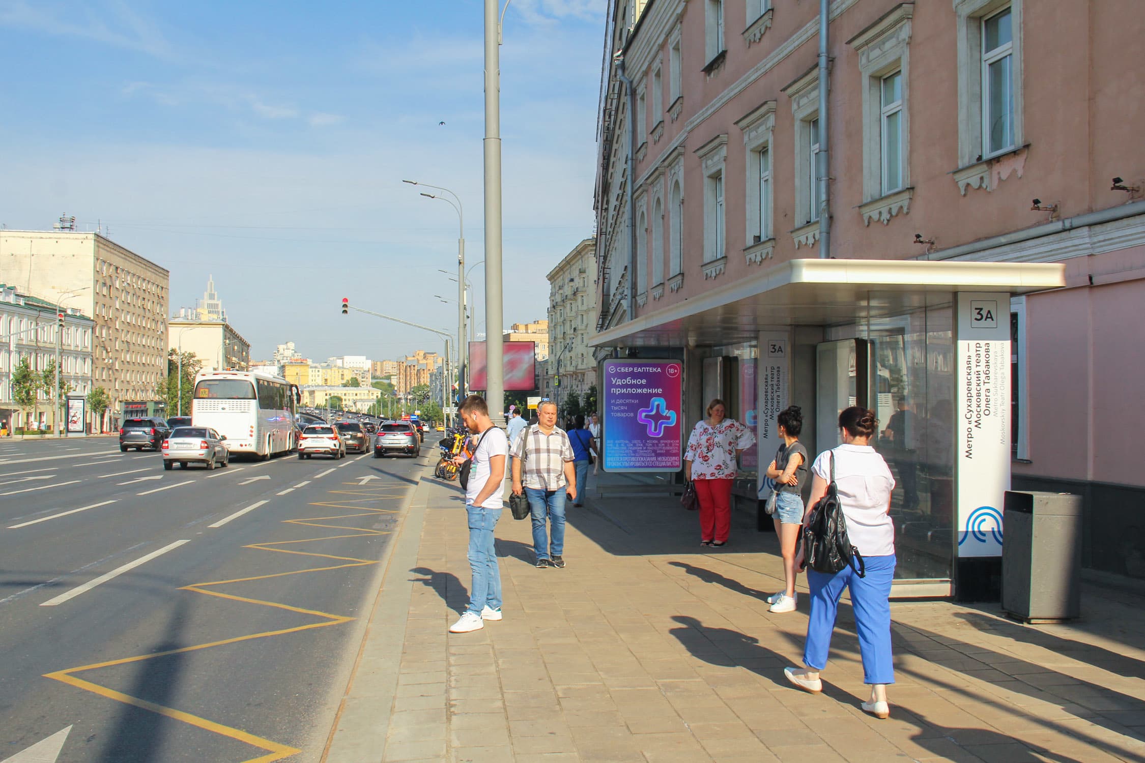 Сухаревская М. пл. 5 - ост. "м. "Сухаревская" – Московский театр Олега Табакова (Digital), сторона А1 Москва. Сухаревская М. пл. 5 - ост. "м. "Сухаревская" – Московский театр Олега Табакова (Digital), сторона А1