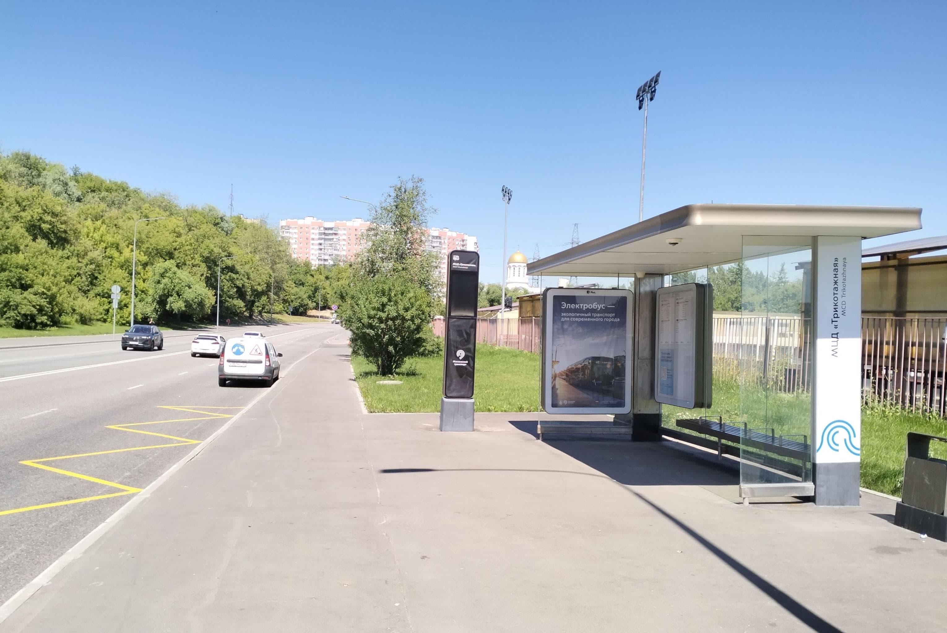 Василия Петушкова улица, д.3, стр.10 - ост. "платформа "Трикотажная" (из центра), сторона А Москва. Василия Петушкова улица, д.3, стр.10 - ост. "платформа "Трикотажная" (из центра), сторона А