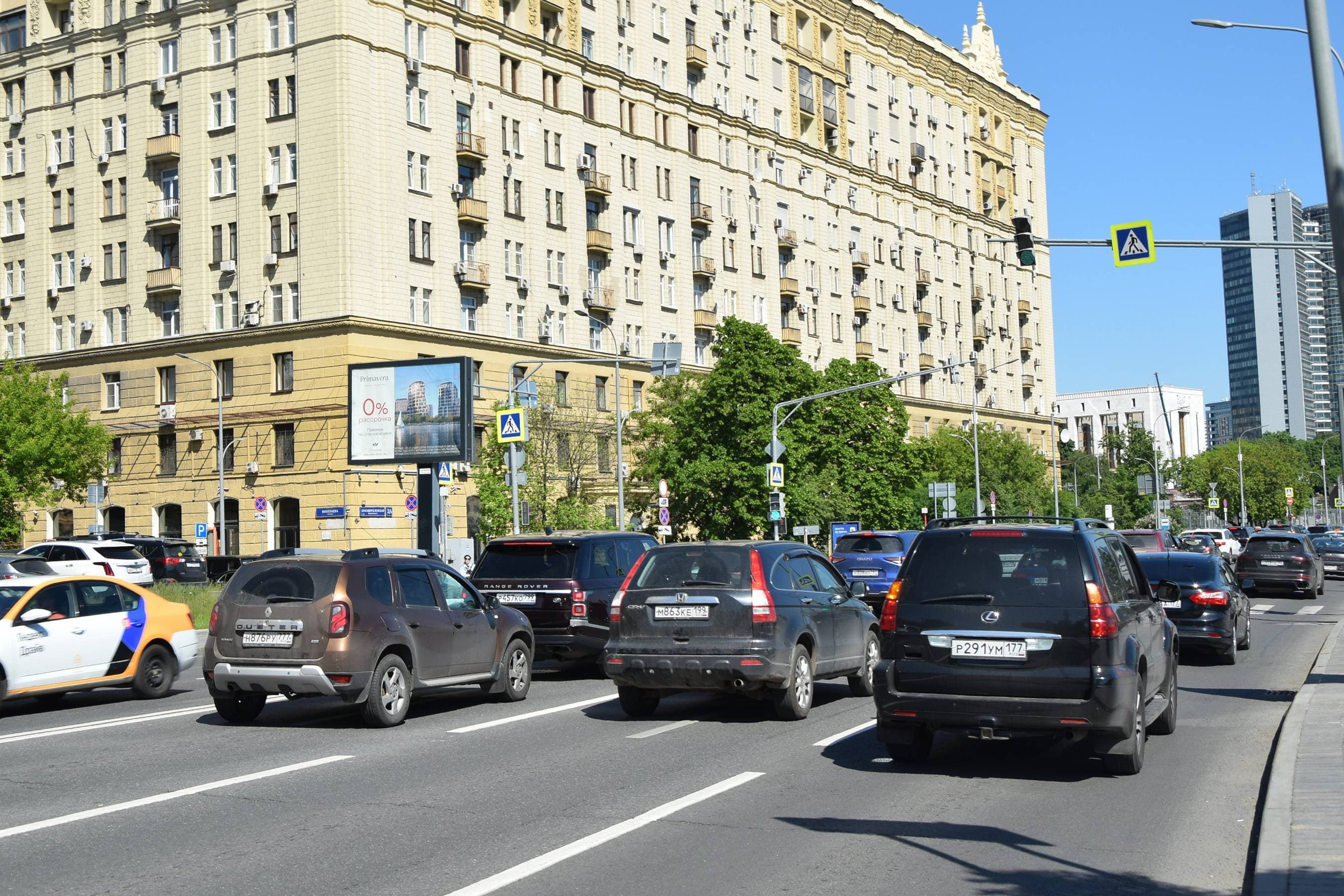 Краснопресненская наб. 6, X с ул. Николаева (светофор), сторона Б5 Москва. Краснопресненская наб. 6, X с ул. Николаева (светофор), сторона Б5