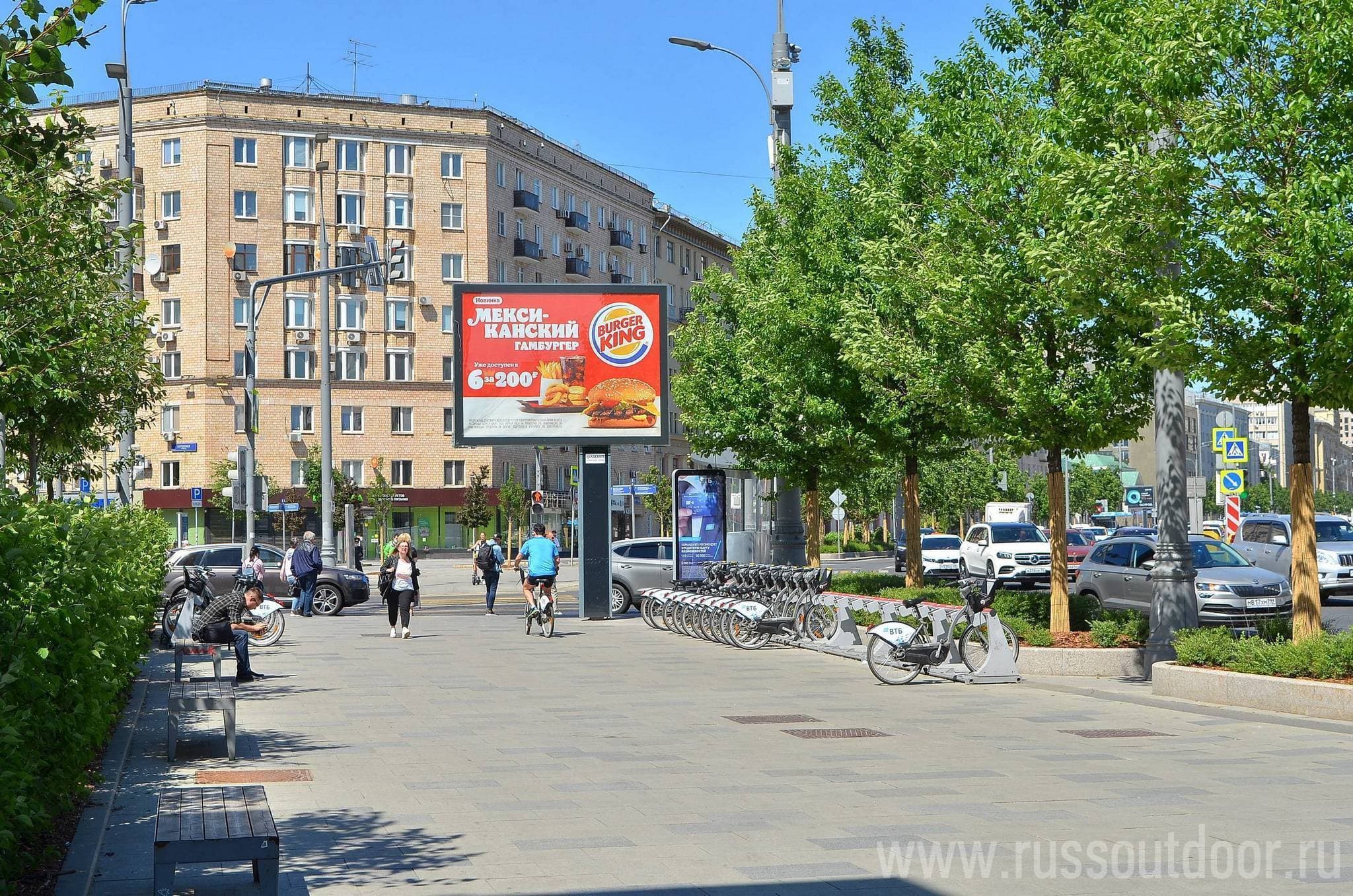 Зубовский б-р 37, X с ул. Пречистенка, внешняя стор. Садового (светофор), статика, сторона Б Москва. Зубовский б-р 37, X с ул. Пречистенка, внешняя стор. Садового (светофор), статика, сторона Б