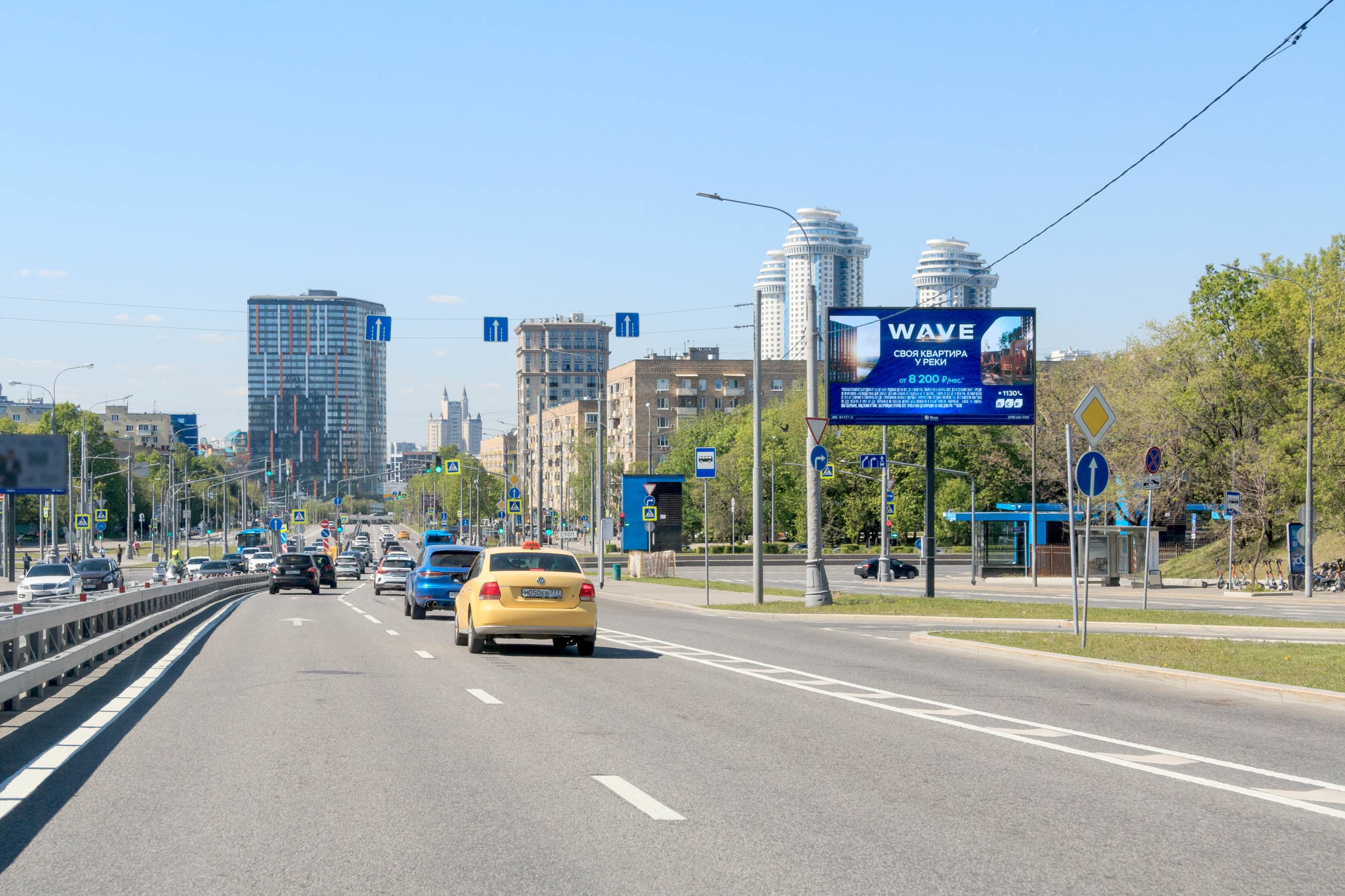 Ломоносовский пр-т 28-32, р/п, 60м до Х с Мичуринским пр-том (Digital), (светофор), сторона А1 Москва. Ломоносовский пр-т 28-32, р/п, 60м до Х с Мичуринским пр-том (Digital), (светофор), сторона А1