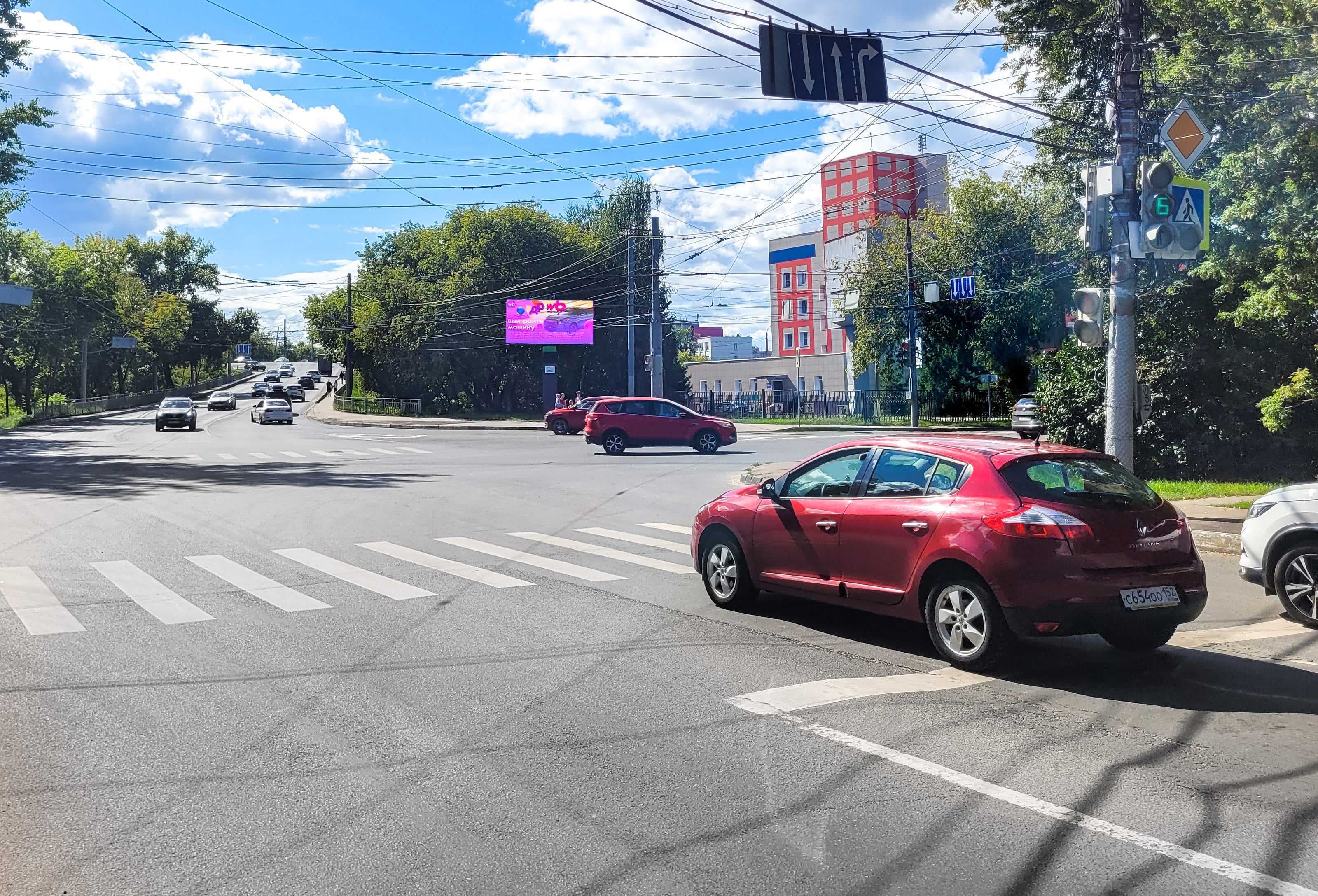 Должанская 35/18 напротив, Х с ул. Мурашкинская, (светофор), сторона А1 Нижний Новгород. Должанская 35/18 напротив, Х с ул. Мурашкинская, (светофор), сторона А1