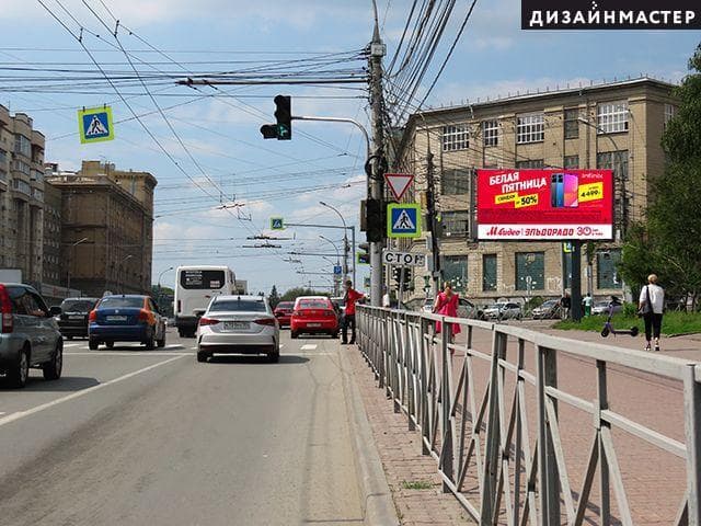 Октябрьская маг-ль, Серебренниковская ул., Каменская ул., 1а, сторона А1 Новосибирск. Октябрьская маг-ль, Серебренниковская ул., Каменская ул., 1а, сторона А1