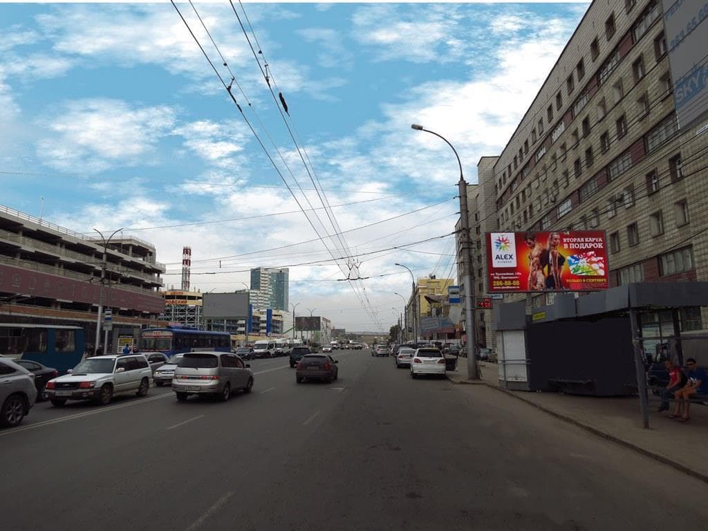 Титова ул,, д,1 / Покрышкина ул,, ост. "Магазин Кристалл", сторона А Новосибирск. Титова ул,, д,1 / Покрышкина ул,, ост. "Магазин Кристалл", сторона А
