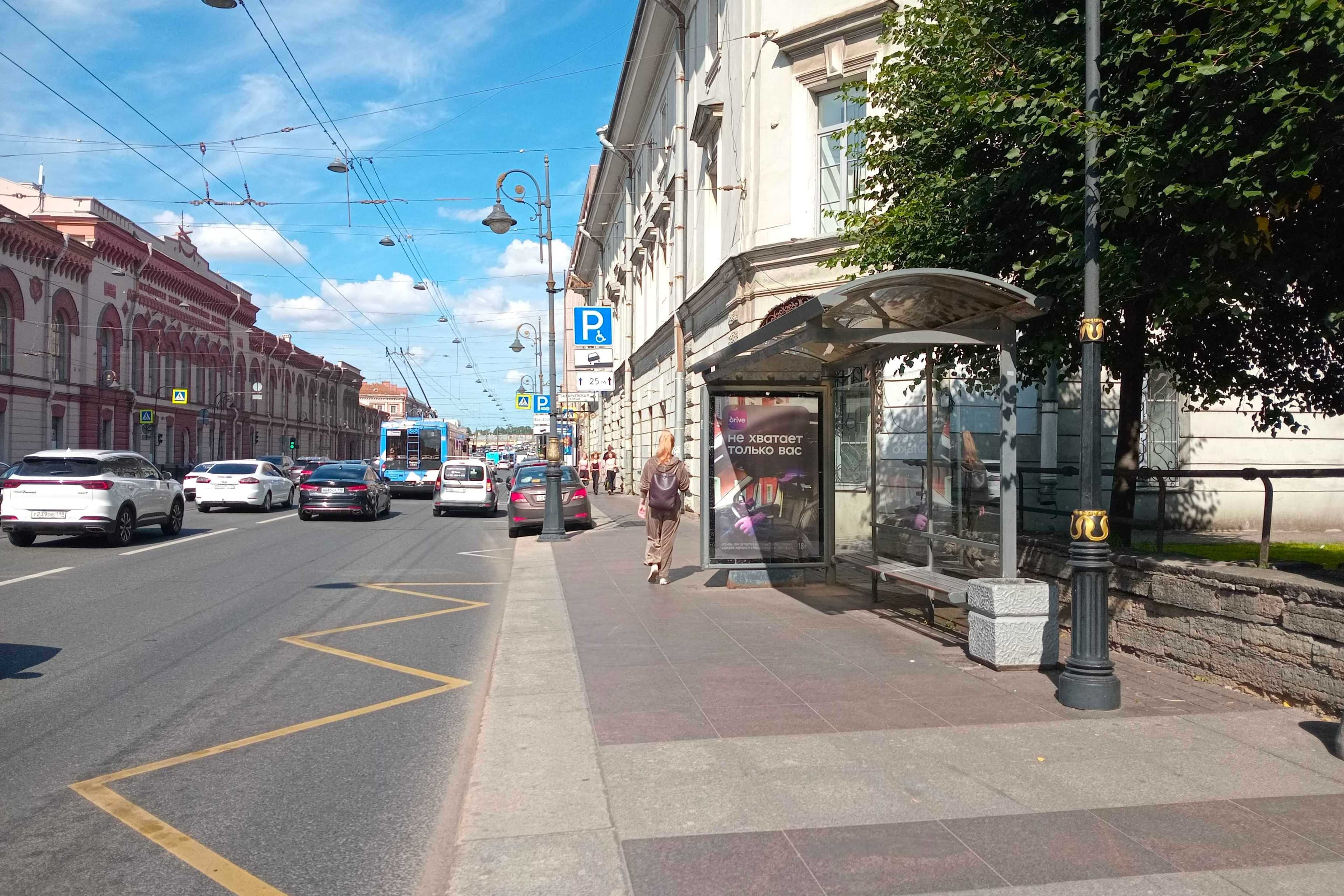Литейный проспект 6 - ост. "Улица Чайковского", (светофор), сторона А Санкт-Петербург. Литейный проспект 6 - ост. "Улица Чайковского", (светофор), сторона А