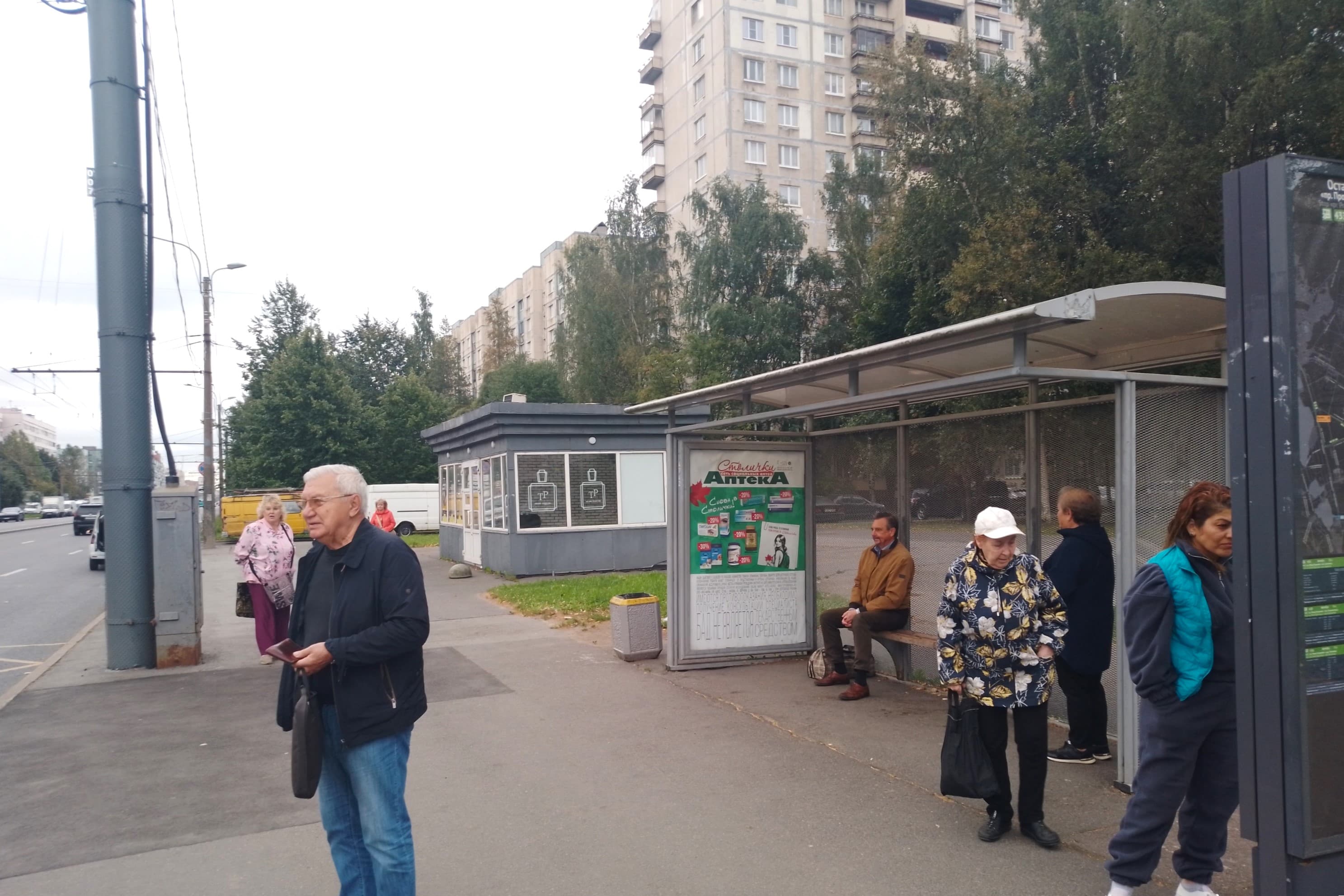 Просвещения проспект 20/25 напротив - ост. "Улица Композиторов", (светофор), сторона А Санкт-Петербург. Просвещения проспект 20/25 напротив - ост. "Улица Композиторов", (светофор), сторона А