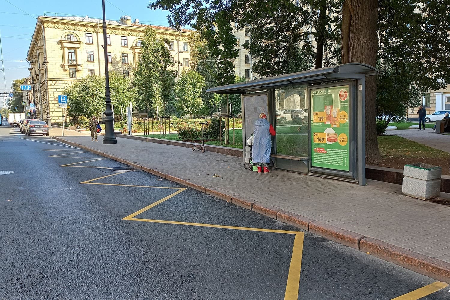 Суворовский проспект 61 - ост. "Заячий переулок", (правый), сторона А1 Санкт-Петербург. Суворовский проспект 61 - ост. "Заячий переулок", (правый), сторона А1