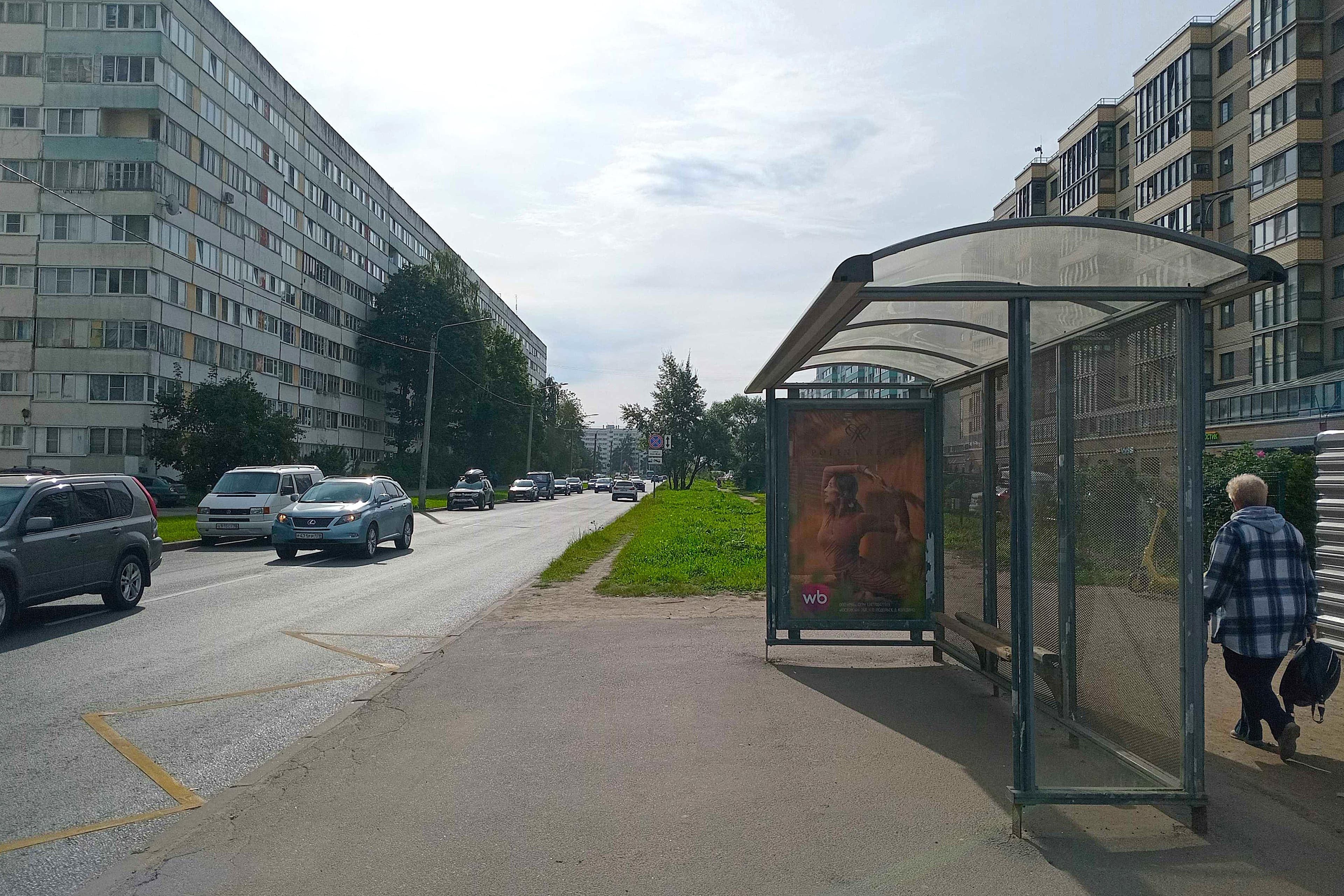 Тамбасова ул. 6к1 напротив - ост. "Новобелицкая улица", сторона А Санкт-Петербург. Тамбасова ул. 6к1 напротив - ост. "Новобелицкая улица", сторона А