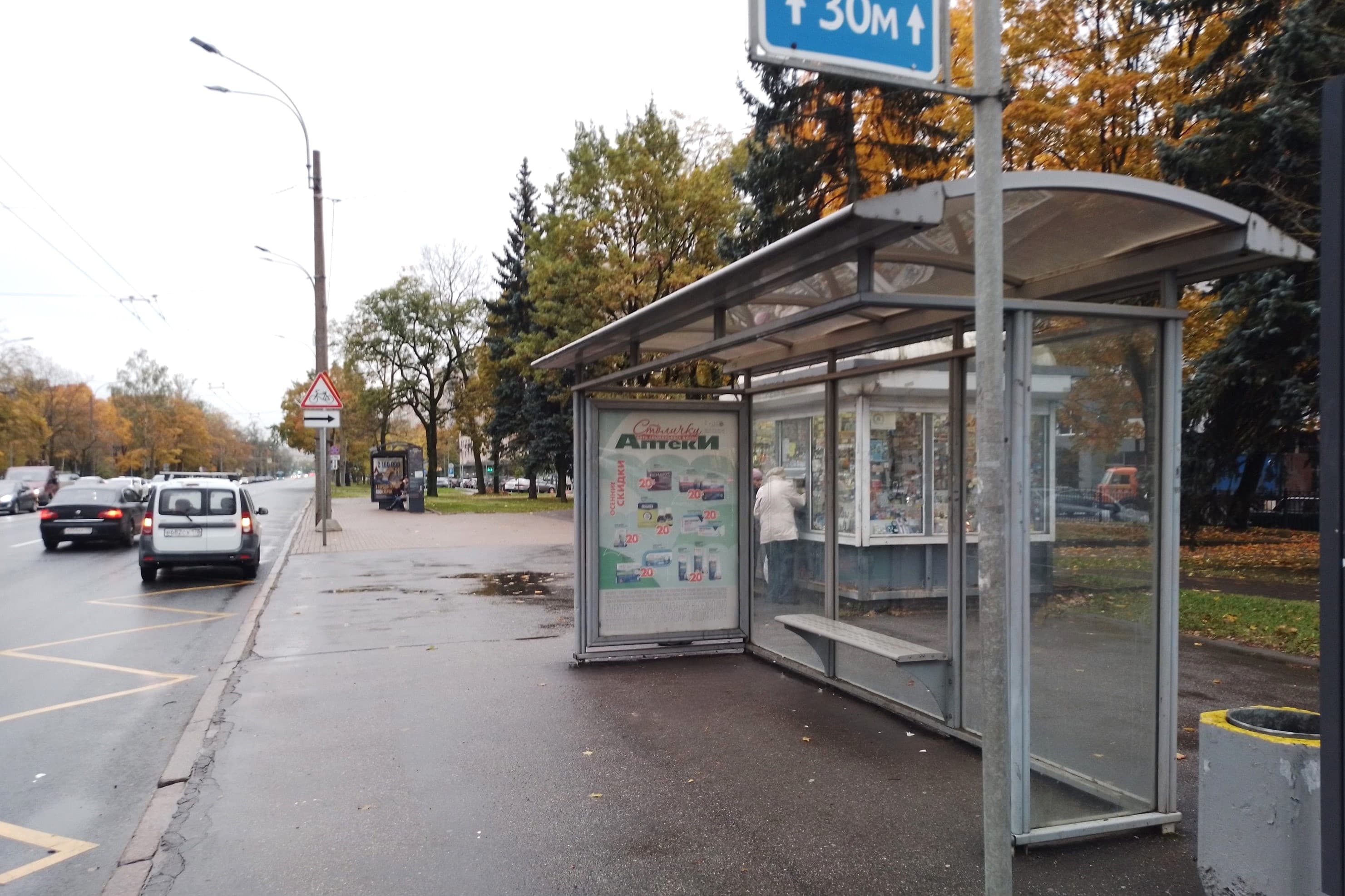 Тореза проспект 36 - ост. "Институтский проспект", (светофор), поз. 1, сторона А Санкт-Петербург. Тореза проспект 36 - ост. "Институтский проспект", (светофор), поз. 1, сторона А