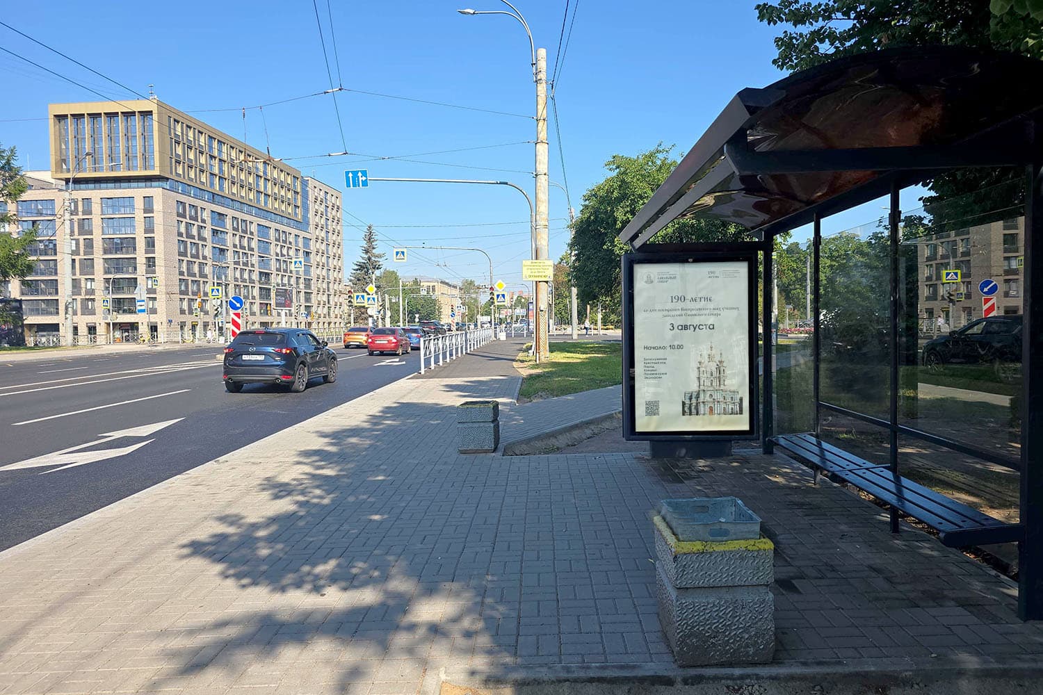 Тореза проспект 43 - ост. "Светлановский проспект", (светофор), поз. 2, сторона А Санкт-Петербург. Тореза проспект 43 - ост. "Светлановский проспект", (светофор), поз. 2, сторона А