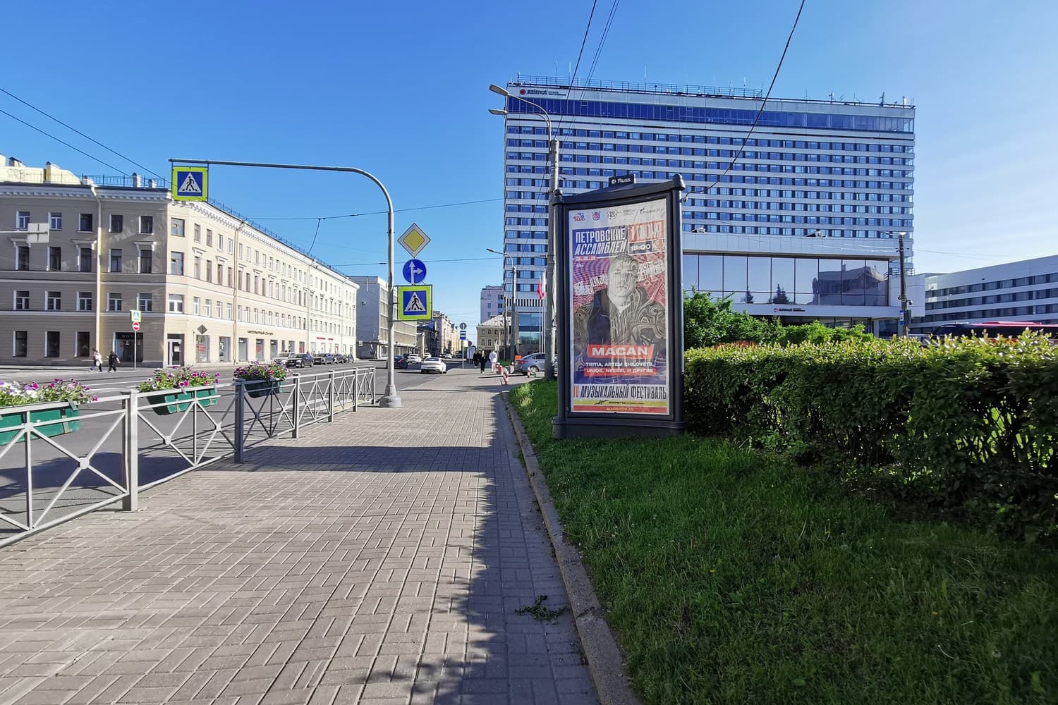Лермонтовский проспект 38 напротив, Х с Троицким проспектом, (светофор), сторона А Санкт-Петербург. Лермонтовский проспект 38 напротив, Х с Троицким проспектом, (светофор), сторона А