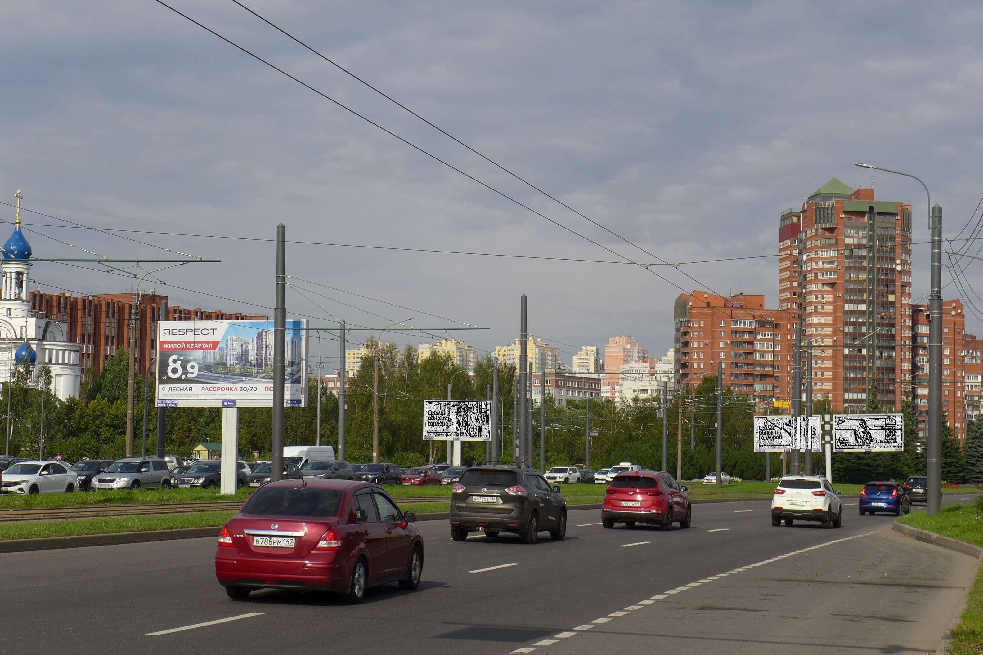 Культуры проспект, ЦРП, после Х с Северным проспектом, (светофор, ТЦ "Родео Драйв"), сторона А1 Санкт-Петербург. Культуры проспект, ЦРП, после Х с Северным проспектом, (светофор, ТЦ "Родео Драйв"), сторона А1