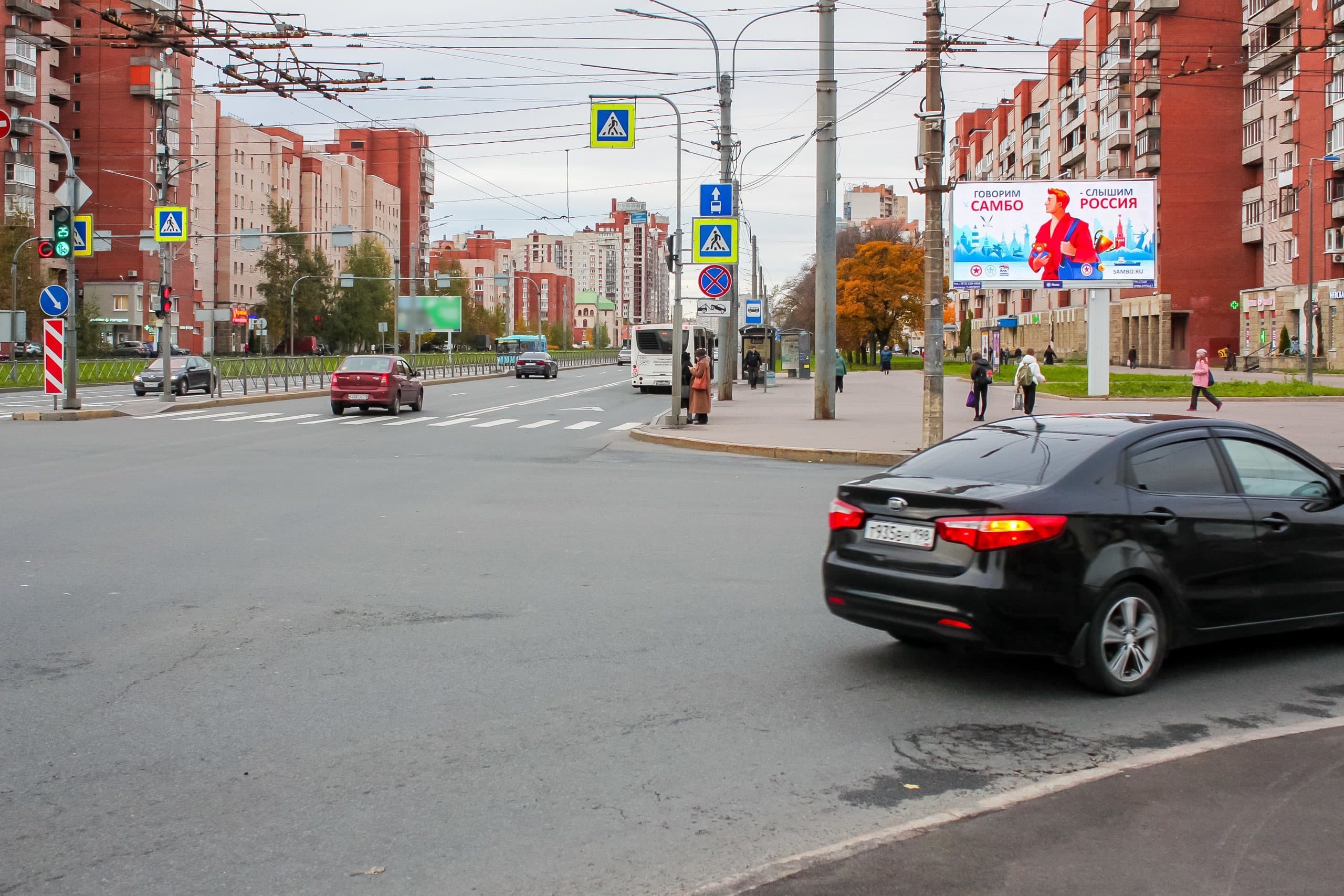 Ленинский пр. 118 / Зины Портновой ул. (от Московского пр.), сторона А1 Санкт-Петербург. Ленинский пр. 118 / Зины Портновой ул. (от Московского пр.), сторона А1
