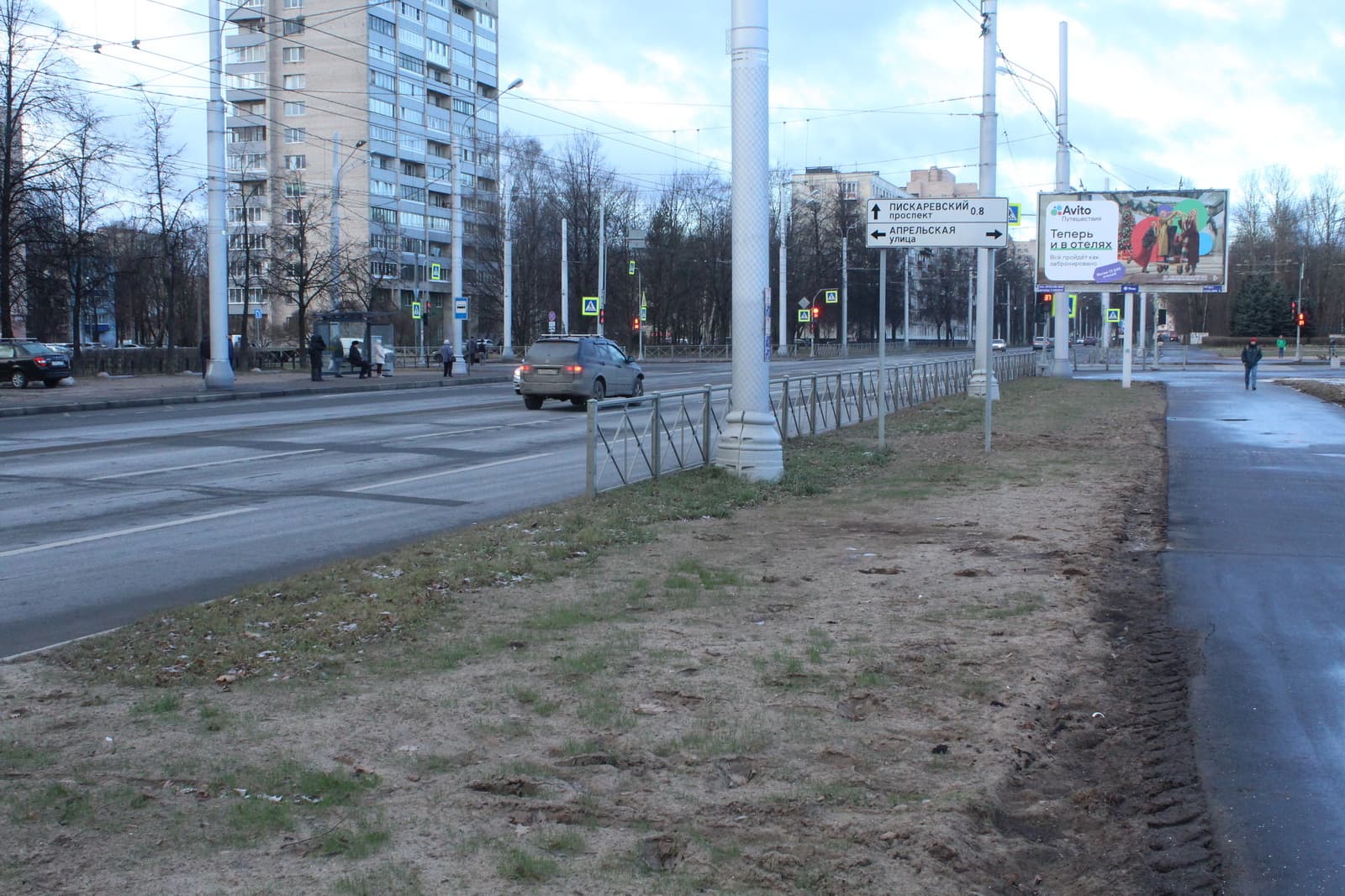 Металлистов пр. 78 к.1, нпротив / Апрельская ул. (к Пискаревскому пр.), сторона А Санкт-Петербург. Металлистов пр. 78 к.1, нпротив / Апрельская ул. (к Пискаревскому пр.), сторона А