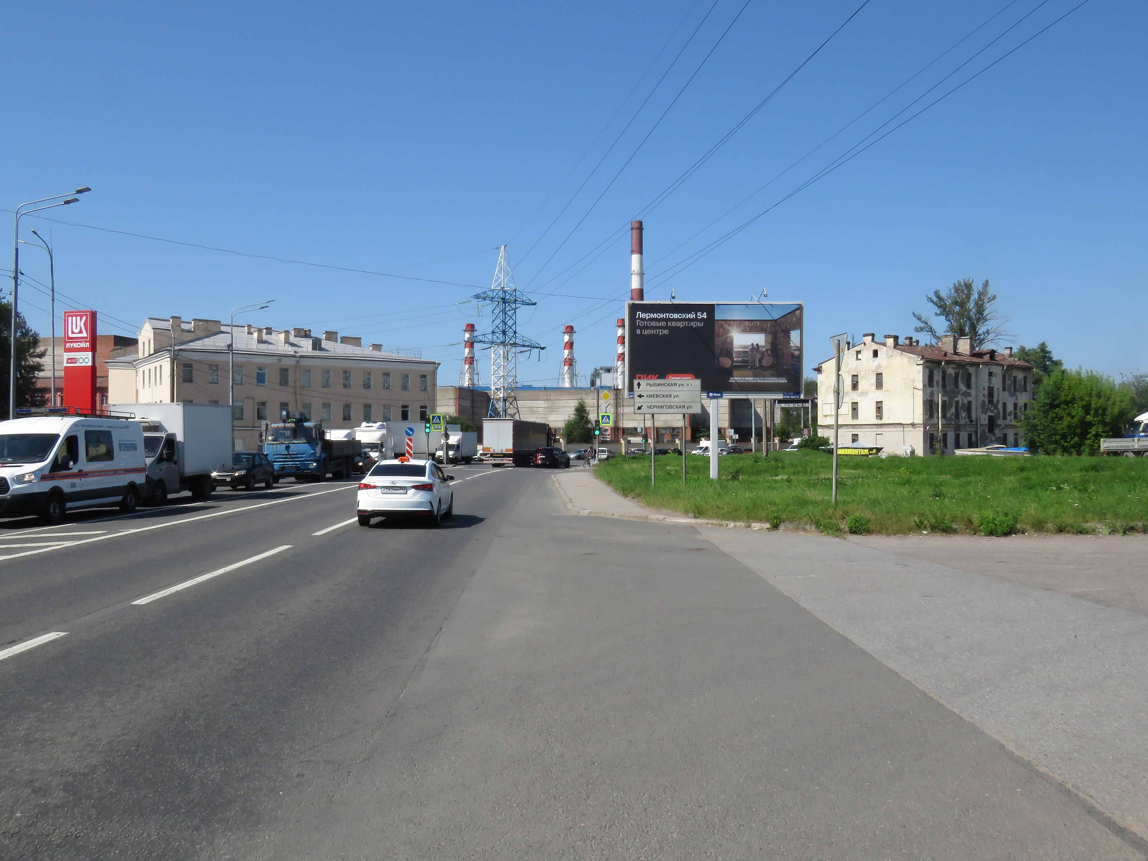 Ново-Рыбинская ул. 19 напротив, (светофор), сторона А Санкт-Петербург. Ново-Рыбинская ул. 19 напротив, (светофор), сторона А
