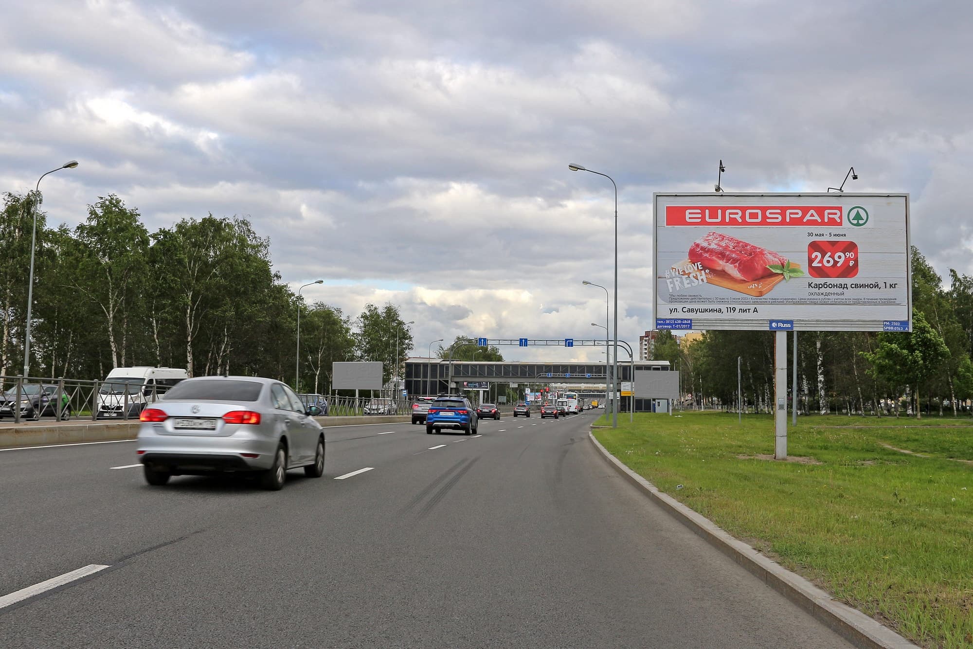 Приморское шоссе, четная сторона, 195 м до Х с ул. Яхтенная, (а/с "Порше Центр Приморский"), сторона А Санкт-Петербург. Приморское шоссе, четная сторона, 195 м до Х с ул. Яхтенная, (а/с "Порше Центр Приморский"), сторона А