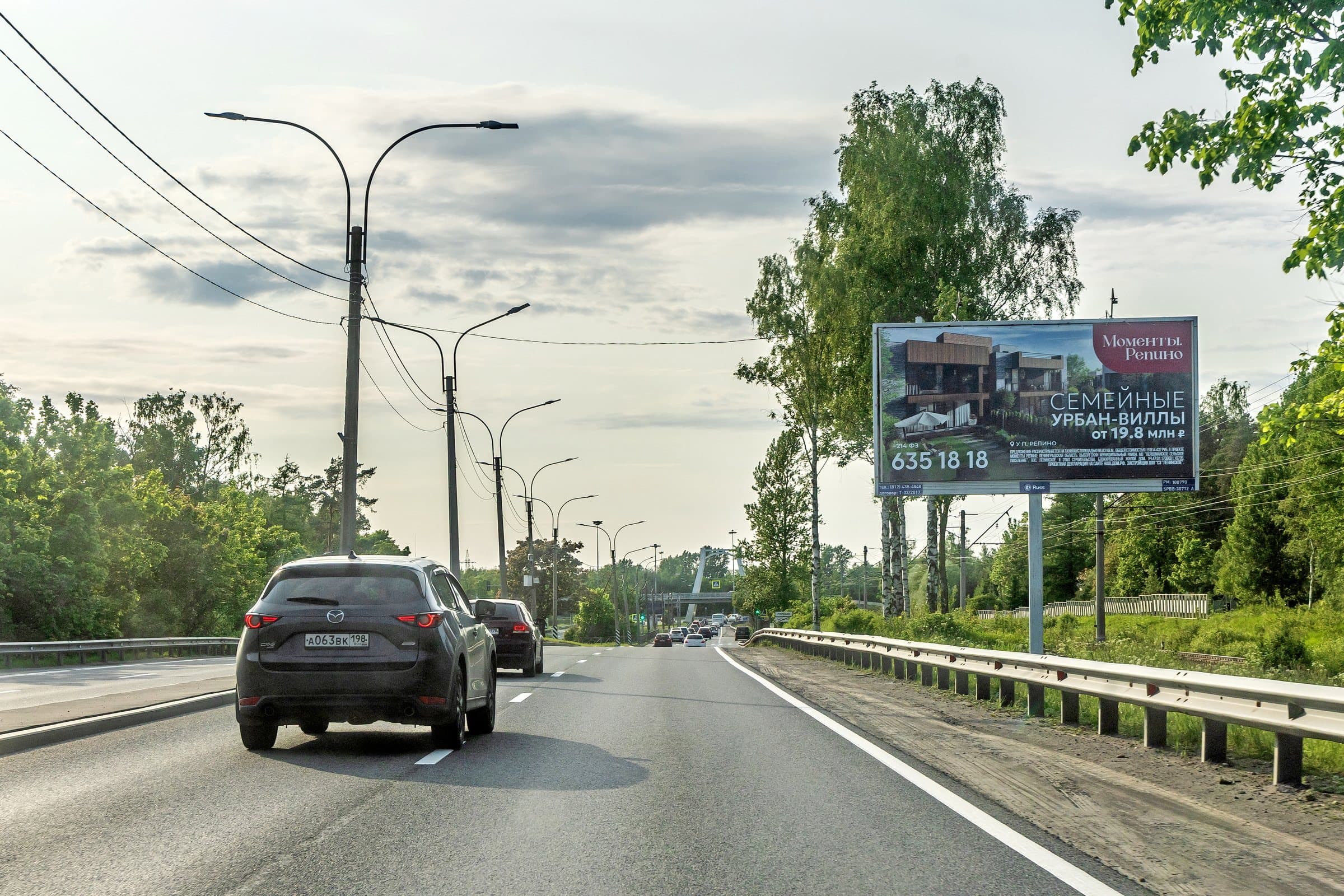 Приморское шоссе, нечетная сторона, 1070 м до съезда на КАД, сторона А Санкт-Петербург. Приморское шоссе, нечетная сторона, 1070 м до съезда на КАД, сторона А