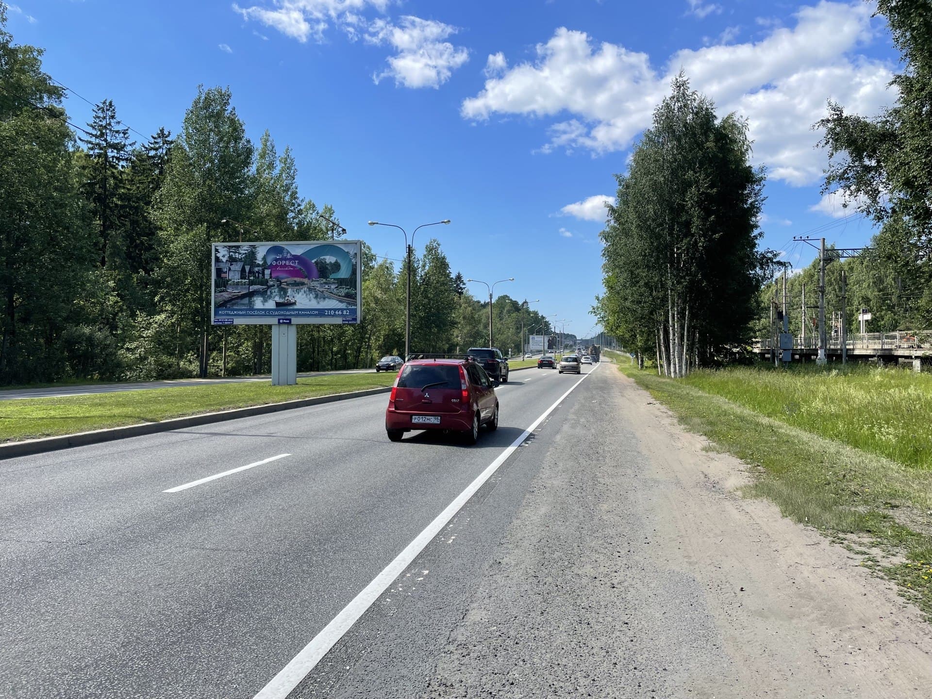 Репино МО, Зеленогорское шоссе 7, ЦРП, 155 м после Х с ул. Вокзальная (станция "Репино"), сторона А1 Санкт-Петербург. Репино МО, Зеленогорское шоссе 7, ЦРП, 155 м после Х с ул. Вокзальная (станция "Репино"), сторона А1