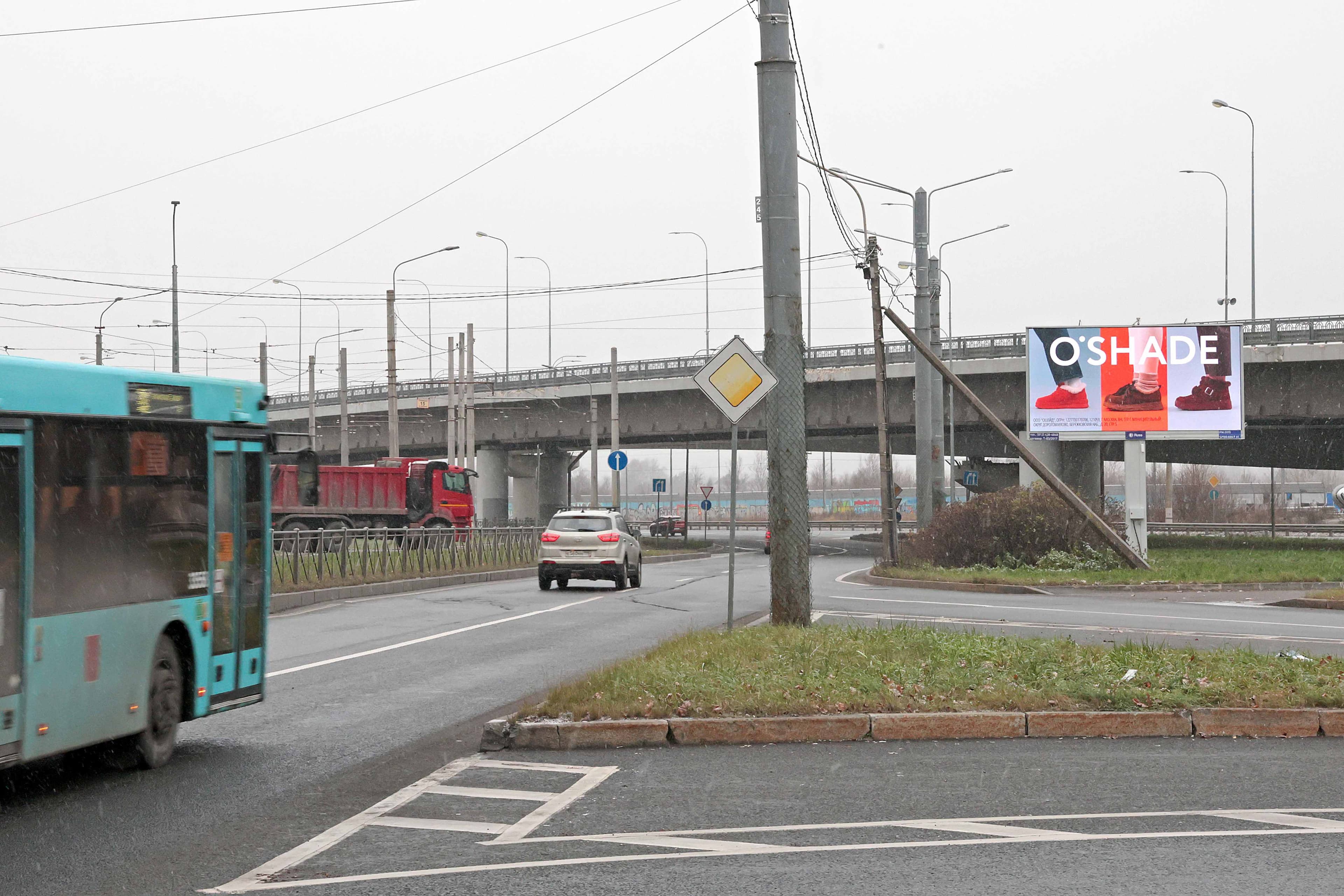 Савушкина ул. 142 напротив, 150 м до Х с Приморским шоссе, сторона А1 Санкт-Петербург. Савушкина ул. 142 напротив, 150 м до Х с Приморским шоссе, сторона А1