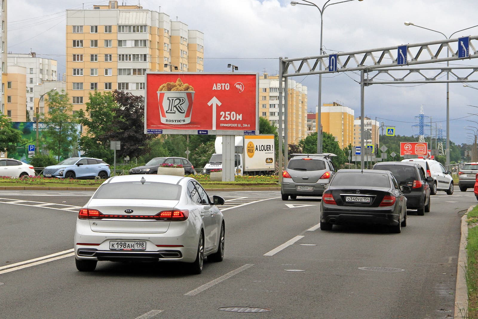 Сестрорецк МО, Приморское шоссе 293, Х с ул. Токарева, (светофор), сторона А1 Санкт-Петербург. Сестрорецк МО, Приморское шоссе 293, Х с ул. Токарева, (светофор), сторона А1