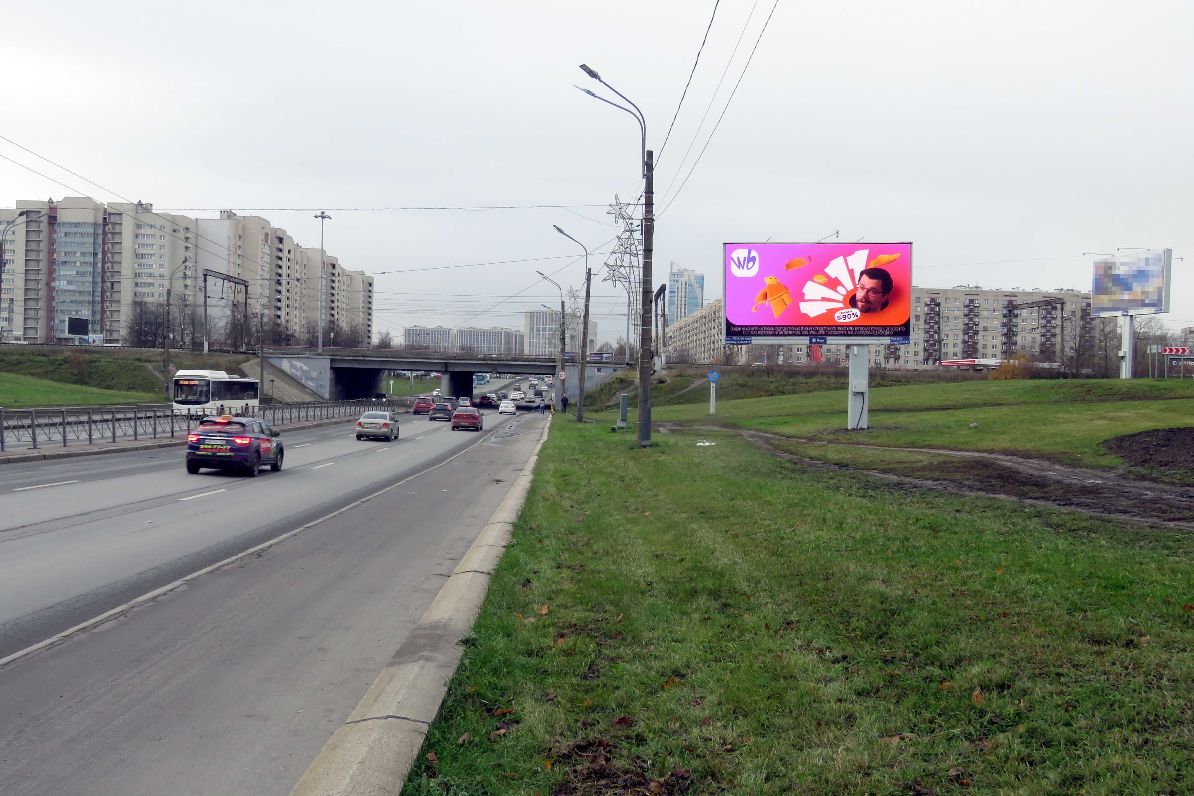 Славы пр. 2 к.1 / Ново-Волковский мост (к Московскому пр.) DIGITAL, сторона А1 Санкт-Петербург. Славы пр. 2 к.1 / Ново-Волковский мост (к Московскому пр.) DIGITAL, сторона А1