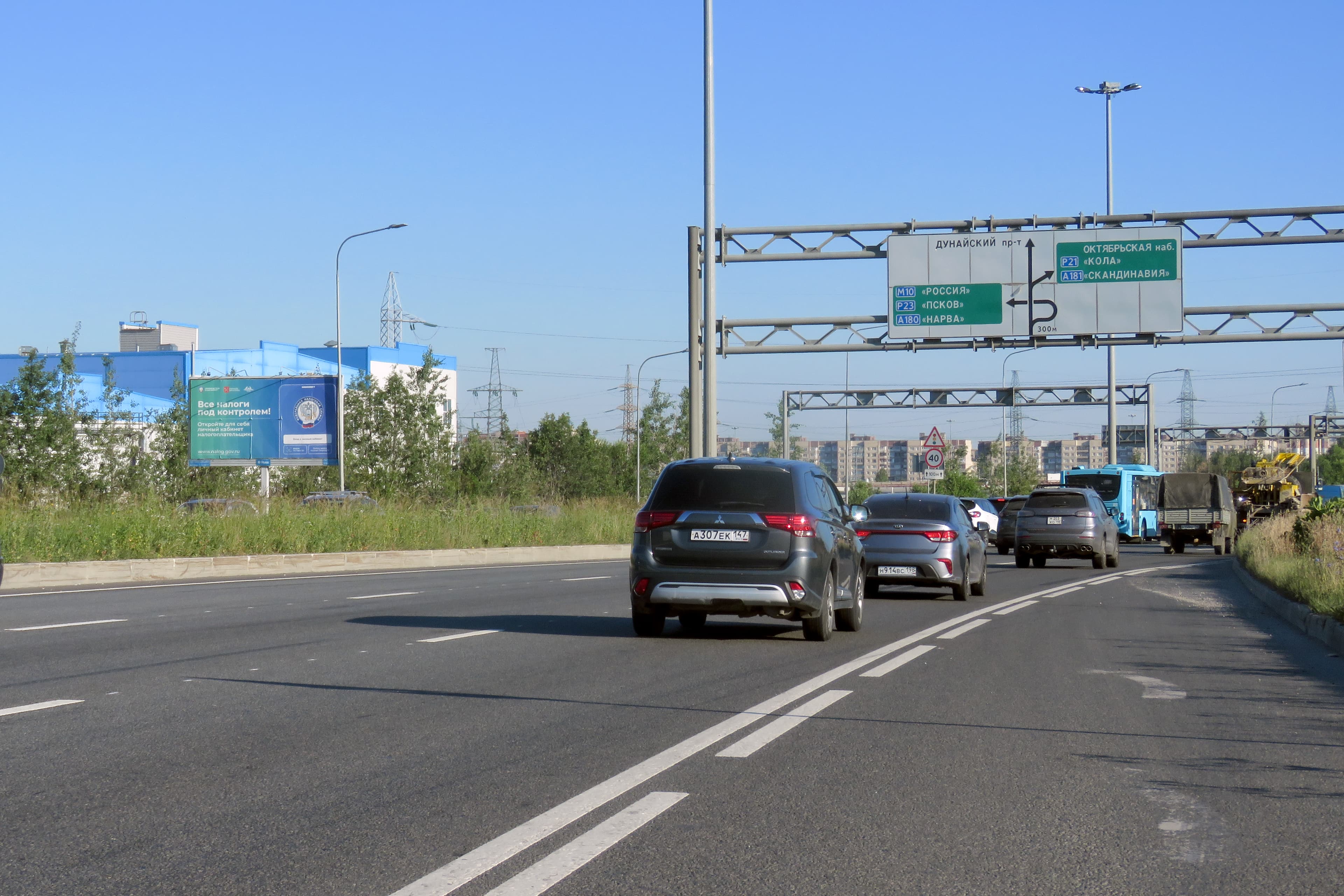 Софийская ул. / КАД / до Автозаводской ул. 160 м (в город), сторона Б Санкт-Петербург. Софийская ул. / КАД / до Автозаводской ул. 160 м (в город), сторона Б