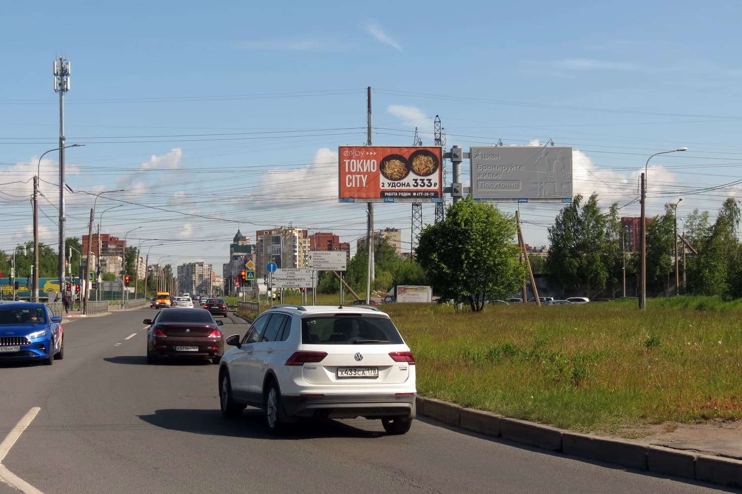 Солидарности пр. 4 Н / Кржижановского ул. (от Коллонтай ул.), сторона А1 Санкт-Петербург. Солидарности пр. 4 Н / Кржижановского ул. (от Коллонтай ул.), сторона А1