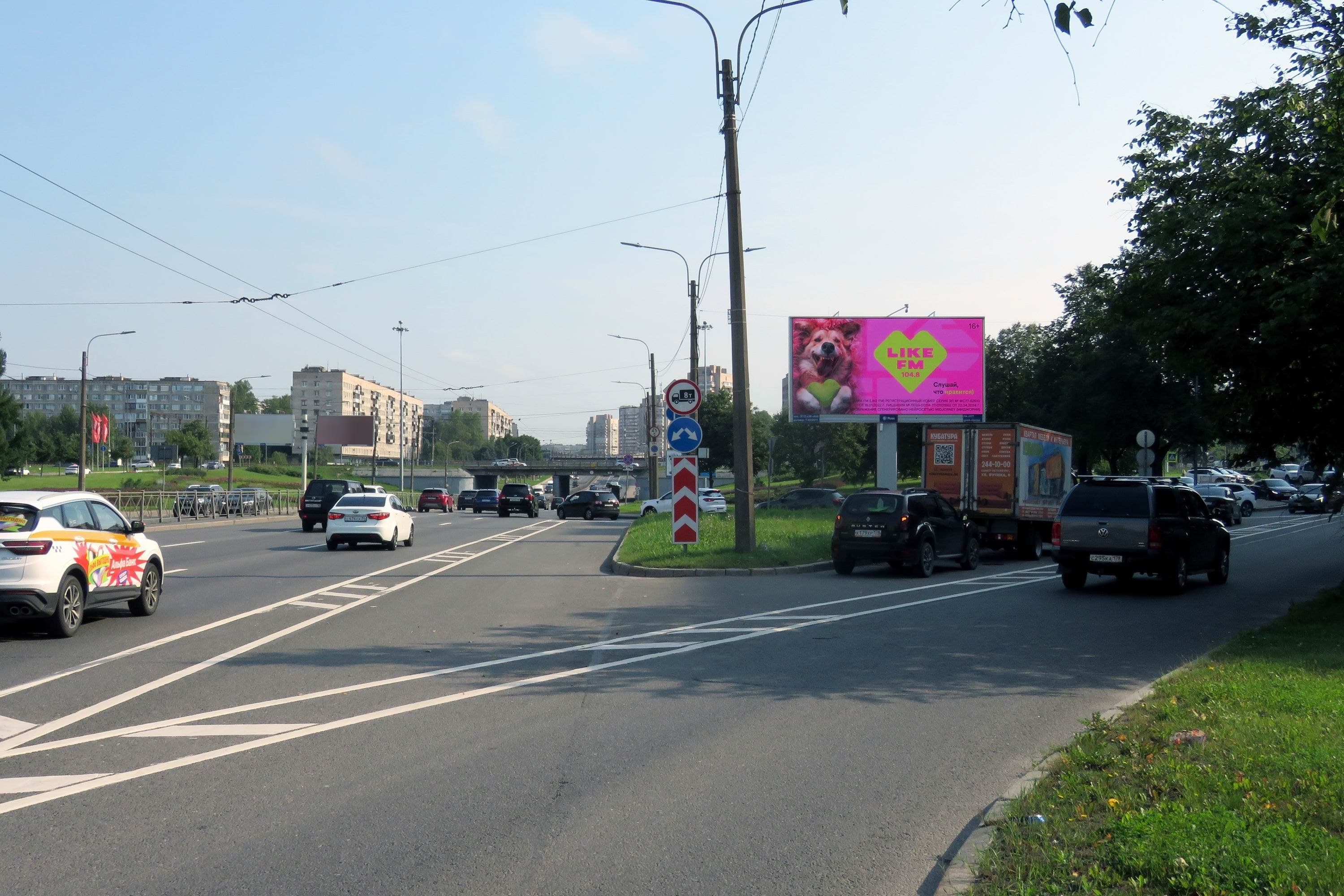 Типанова ул. 38 / Витебский пр. (от Московского пр.) DIGITAL, сторона А1 Санкт-Петербург. Типанова ул. 38 / Витебский пр. (от Московского пр.) DIGITAL, сторона А1