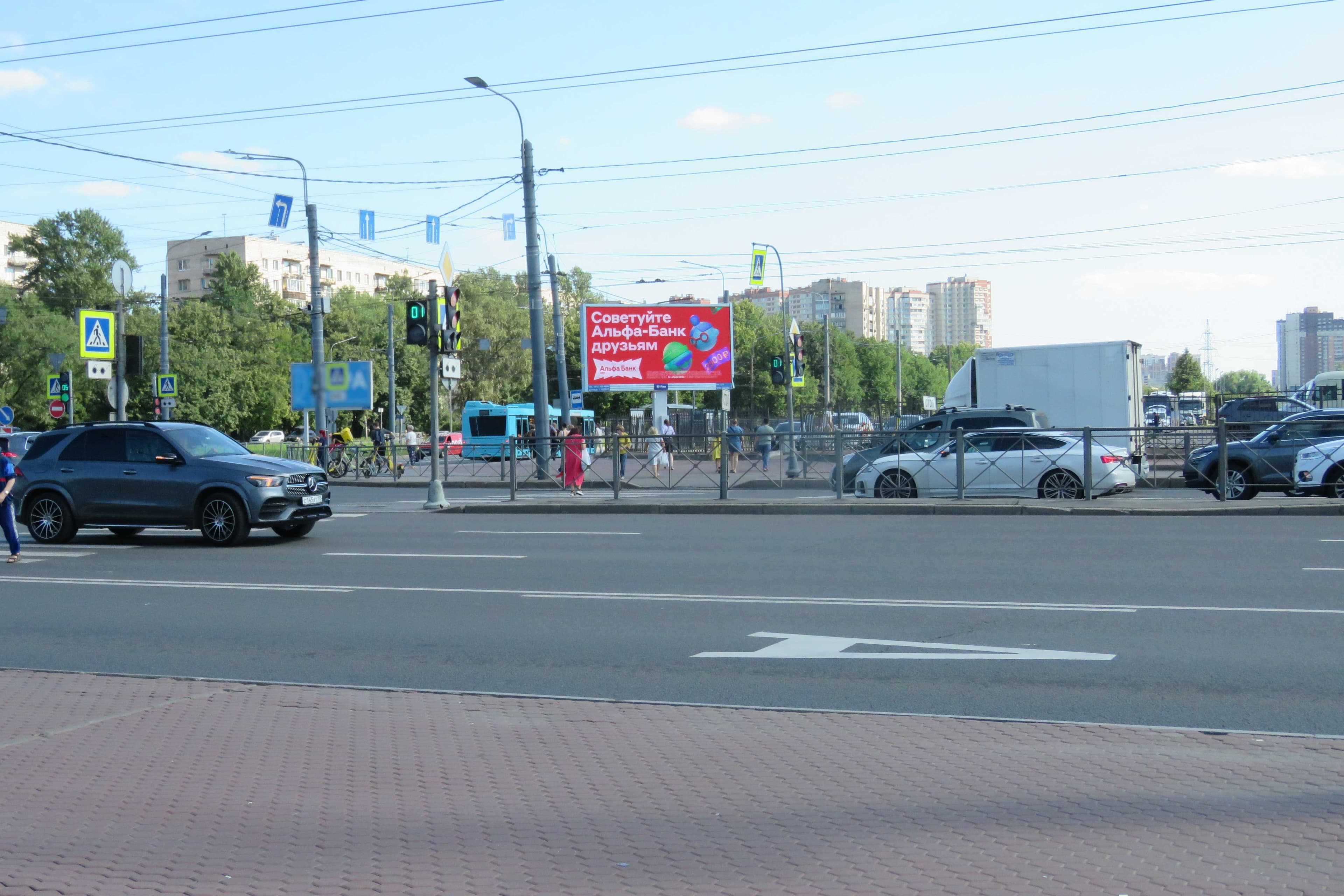 Типанова ул./ Космонавтов пр. 45 DIGITAL, сторона А1 Санкт-Петербург. Типанова ул./ Космонавтов пр. 45 DIGITAL, сторона А1