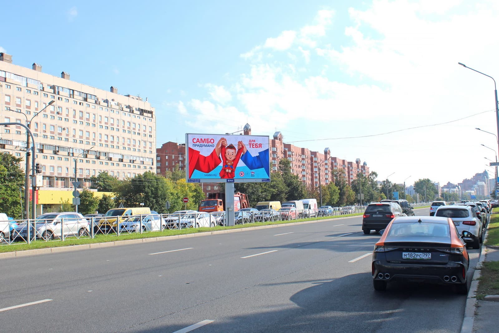 Выборгское ш. 7 к.1 / Луначарского пр. (р/п в центр), сторона А1 Санкт-Петербург. Выборгское ш. 7 к.1 / Луначарского пр. (р/п в центр), сторона А1