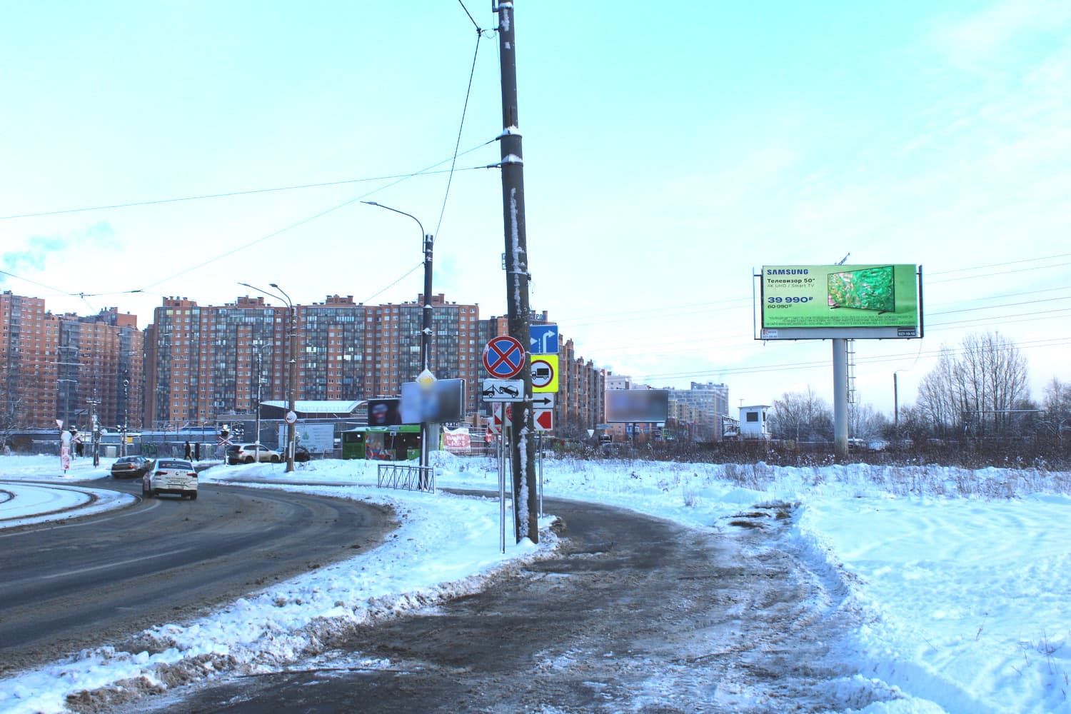 shit 3x6 Реклама big по адресу Ленинградская ул., Дыбенко ул., в створе (Кудрово)