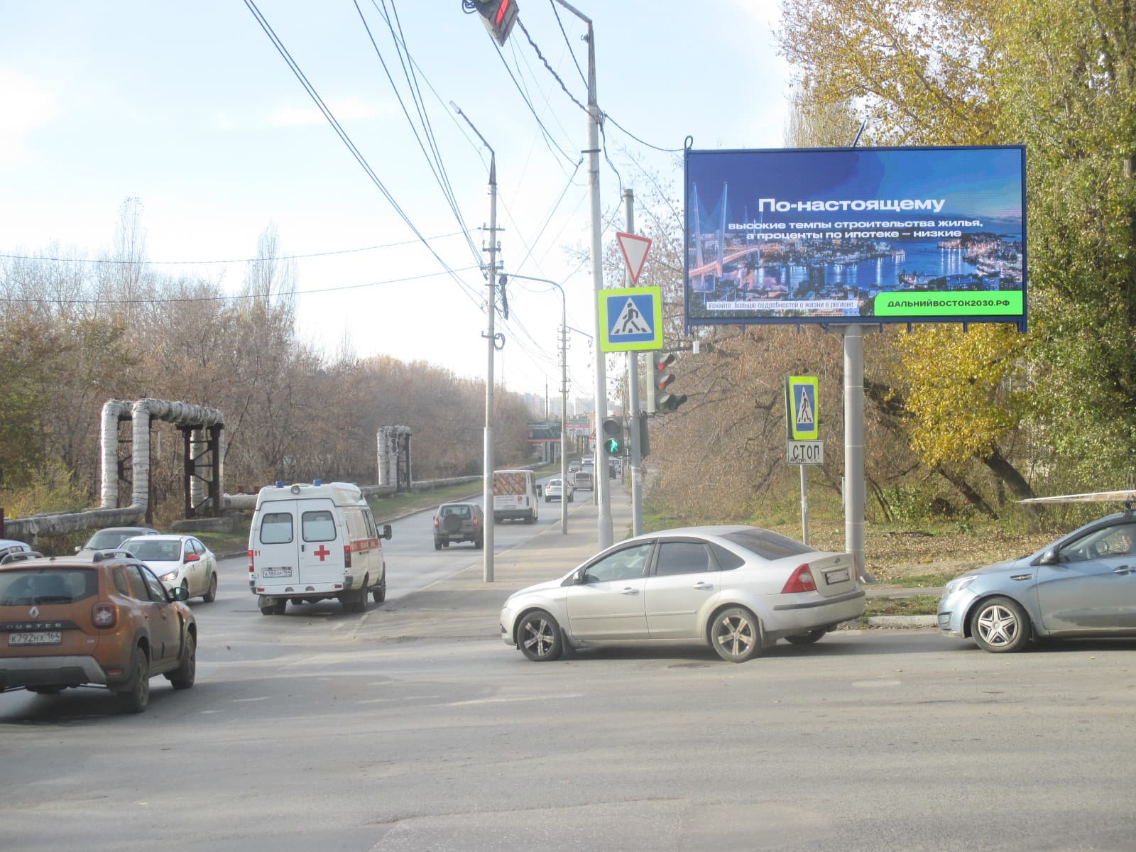 Навашина ул. / Техническая ул. (автоцентр Vianor, поворот на кондитерскую фабрику) (Digital), сторона А1 Саратов. Навашина ул. / Техническая ул. (автоцентр Vianor, поворот на кондитерскую фабрику) (Digital), сторона А1