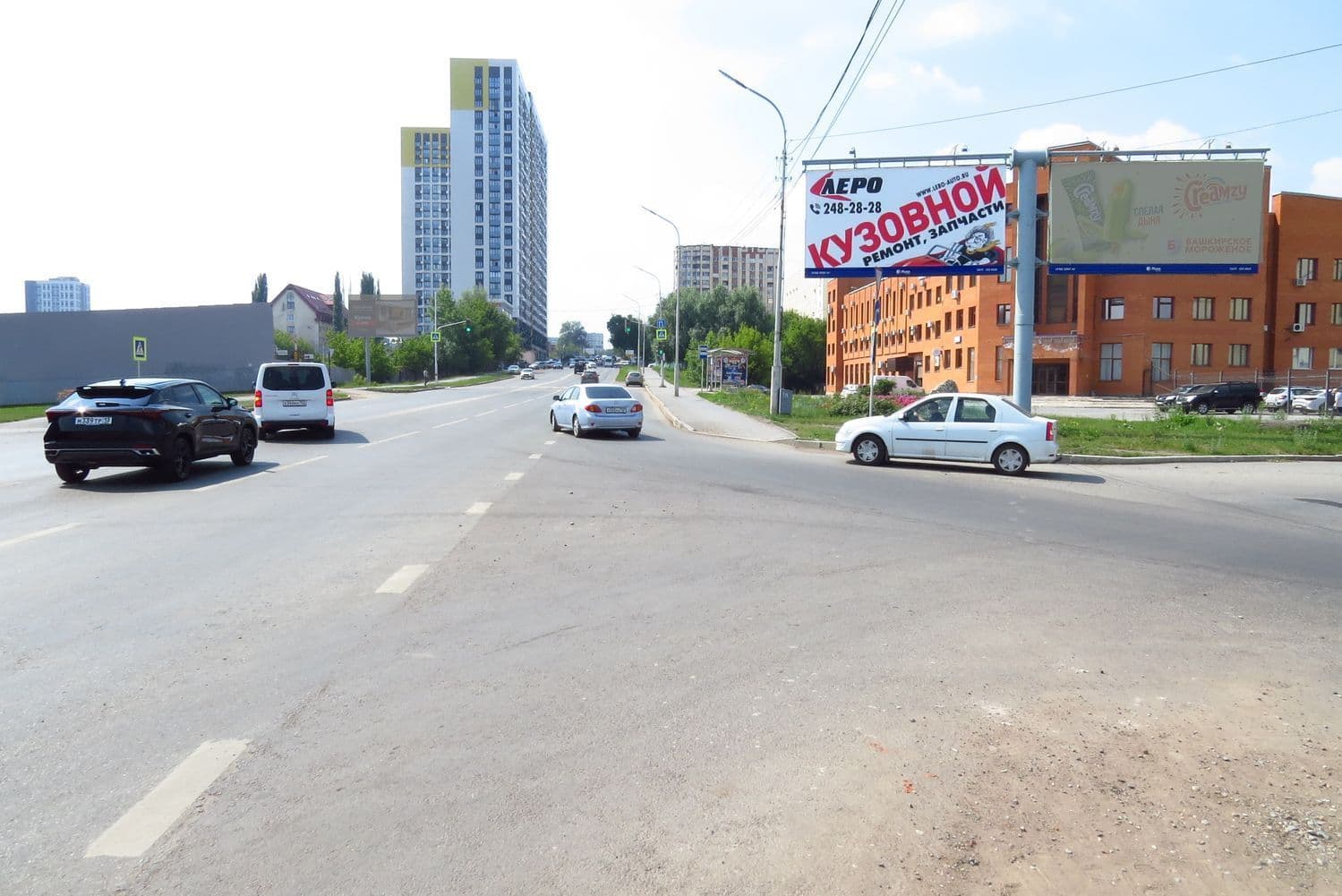 ул. Кирова, рядом со зданием № 55 по проспекту Салавата Юлаева, сторона А1 Уфа. ул. Кирова, рядом со зданием № 55 по проспекту Салавата Юлаева, сторона А1