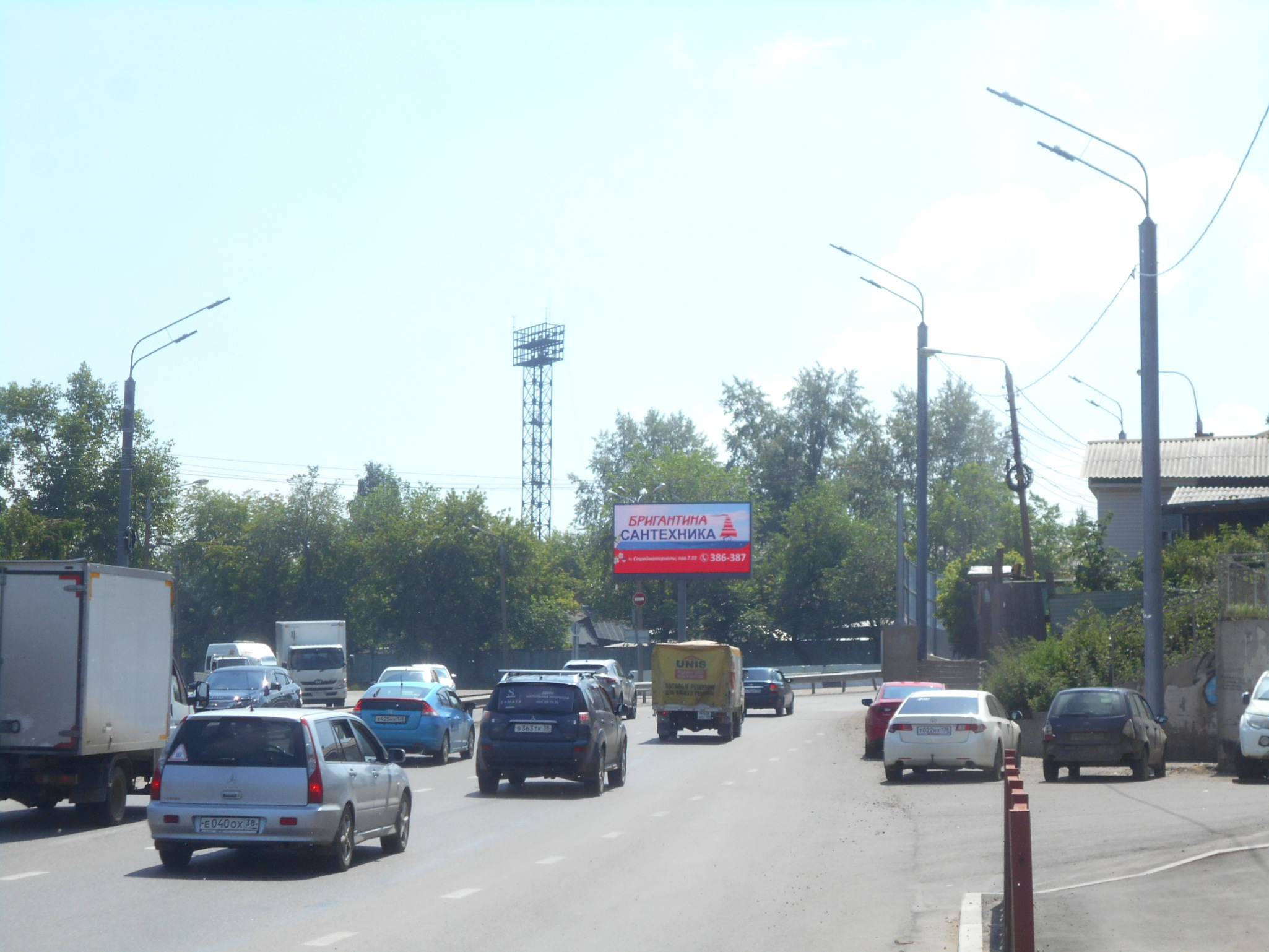 Реклама 3x6 по адресу Джамбула ул. (развязка Иркутского моста) (Digital)