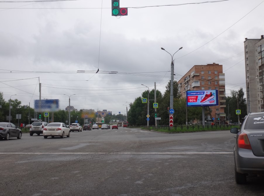Реклама 3x6 по адресу 9 Января ул. Х  Дзержинского ул.(Digital)_Запрет на размещение динамичных роликов на экранах