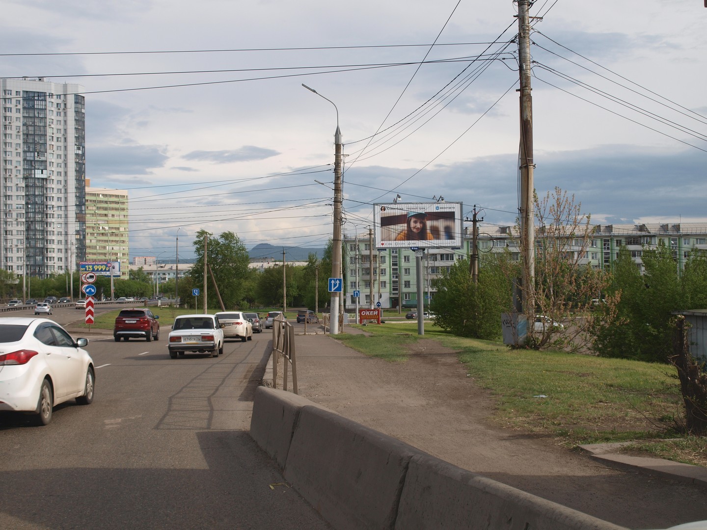 Реклама 3x6 по адресу съезд с Октябрьского моста к пер.Сибирскому