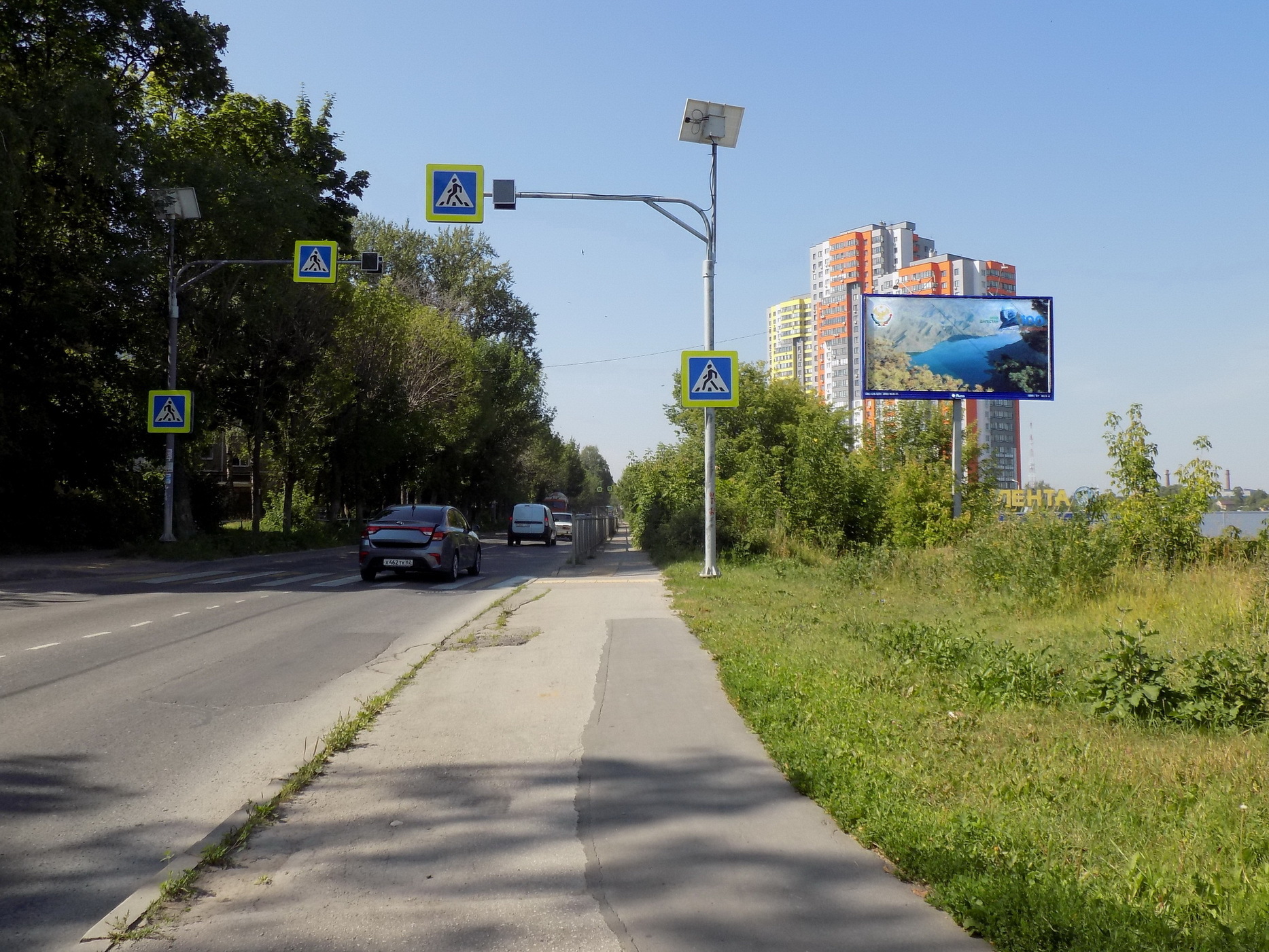 Реклама 3x6 по адресу Тимуровцев ул., д. 1 н-в (Супермаркет "Лента")