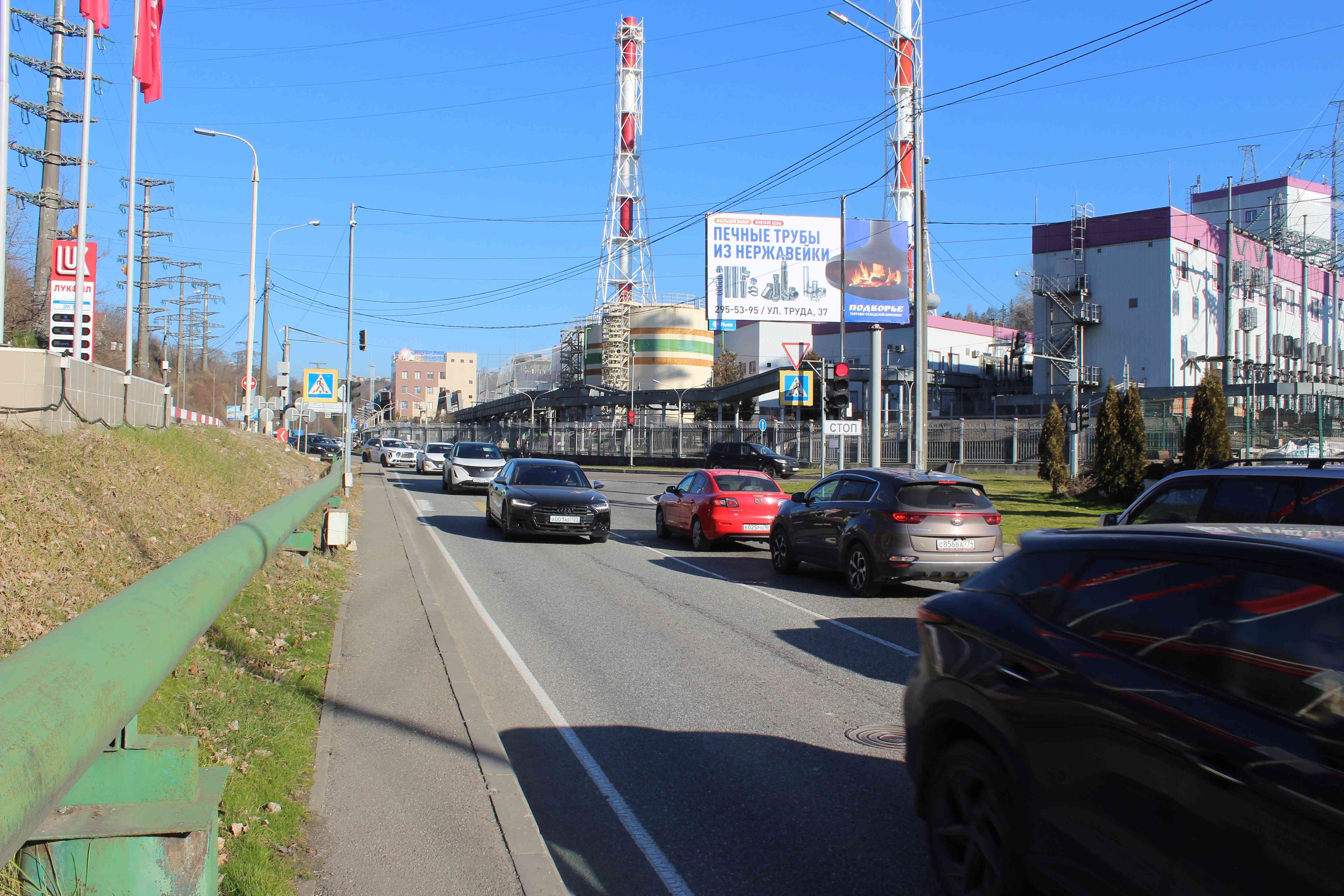 Реклама 3x6 по адресу ул. Транспортная, 57, съезд на  ул. Фабрициуса