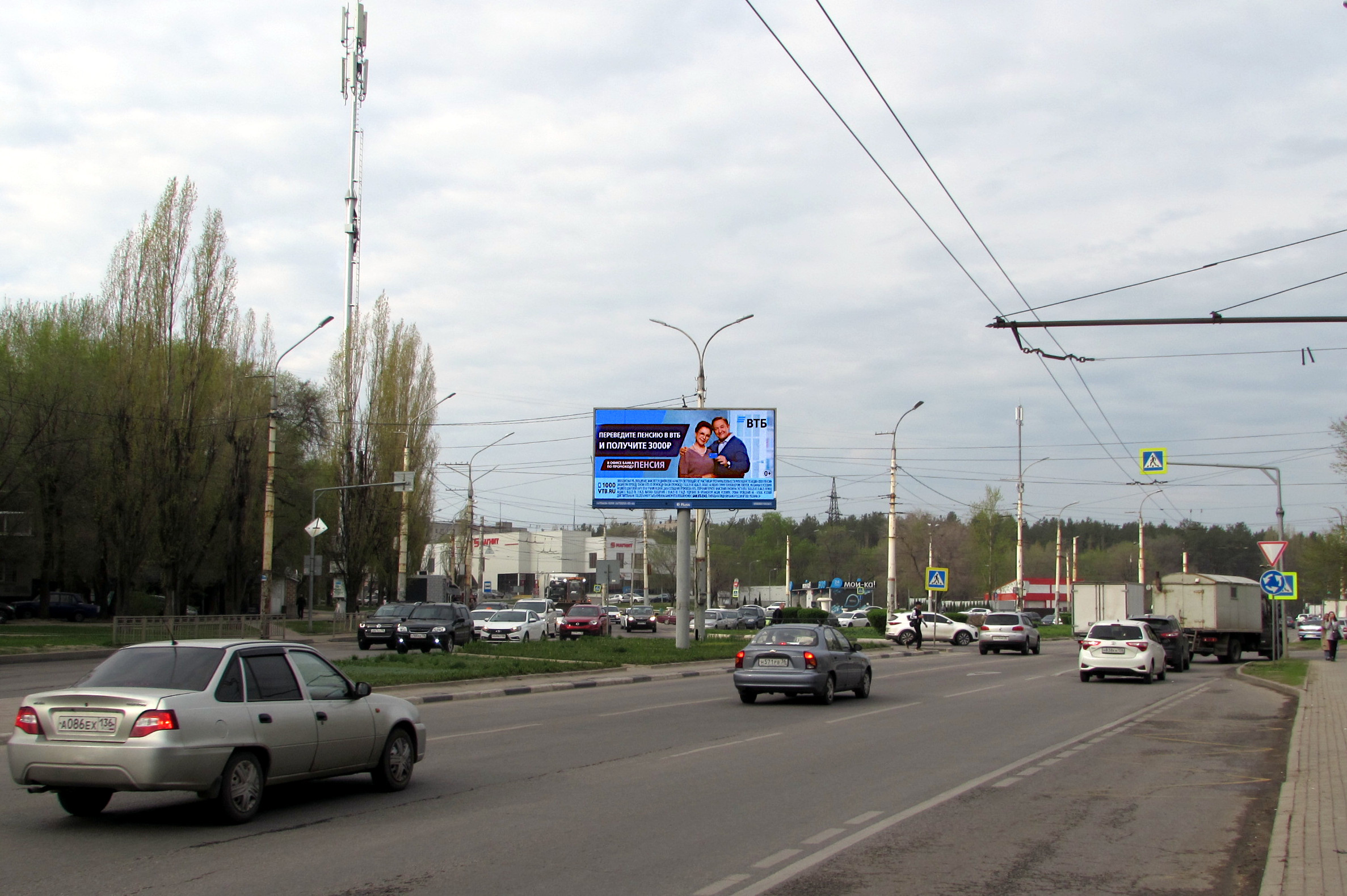 Реклама 3x6 по адресу Пеше-Стрелецкая ул., д. 161 / Героев Сибиряков ул. (в ю-з) (Digital)