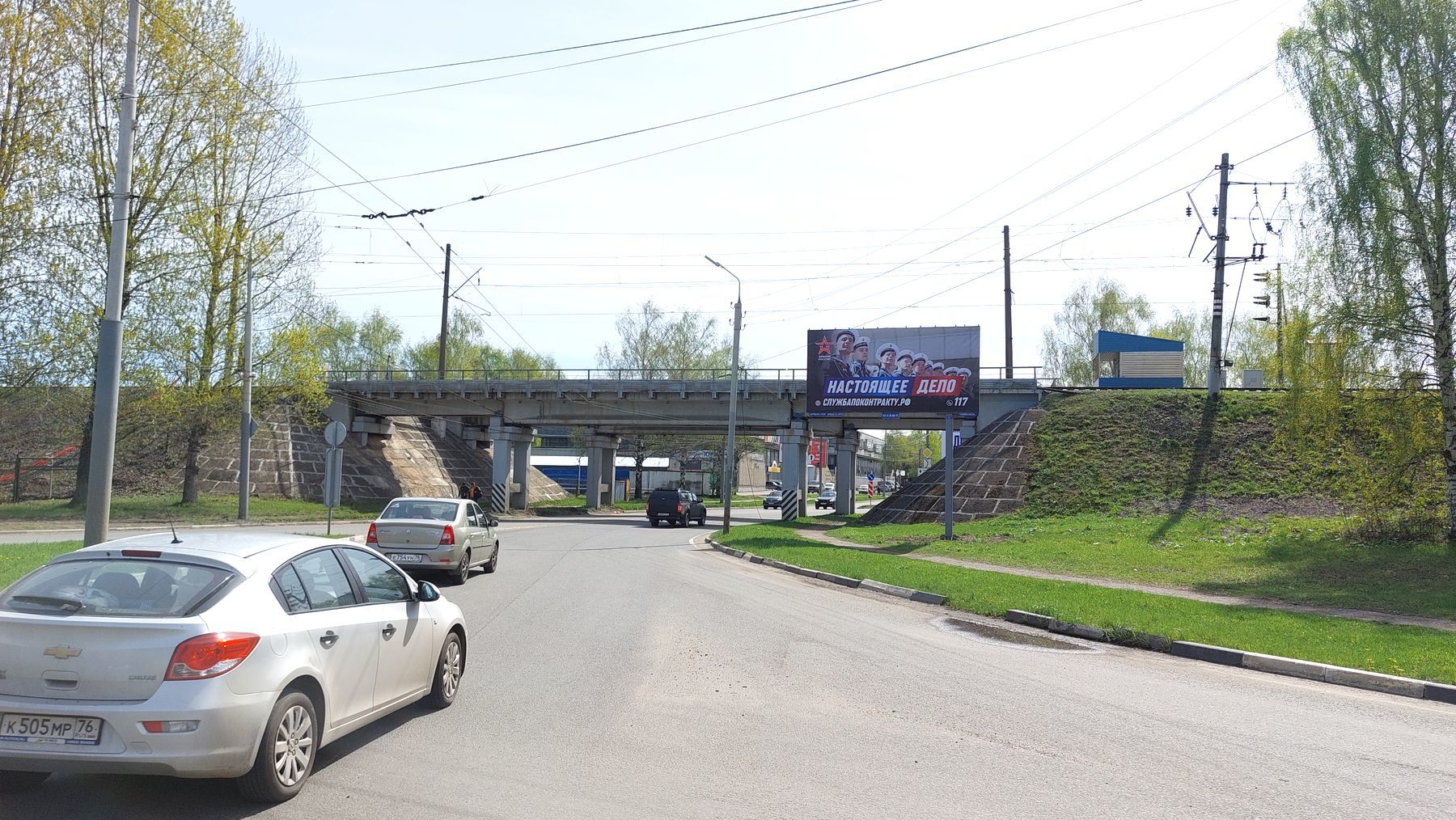 Реклама 3x6 по адресу Полушкина Роща ул. справа при движении в центр у путепровода